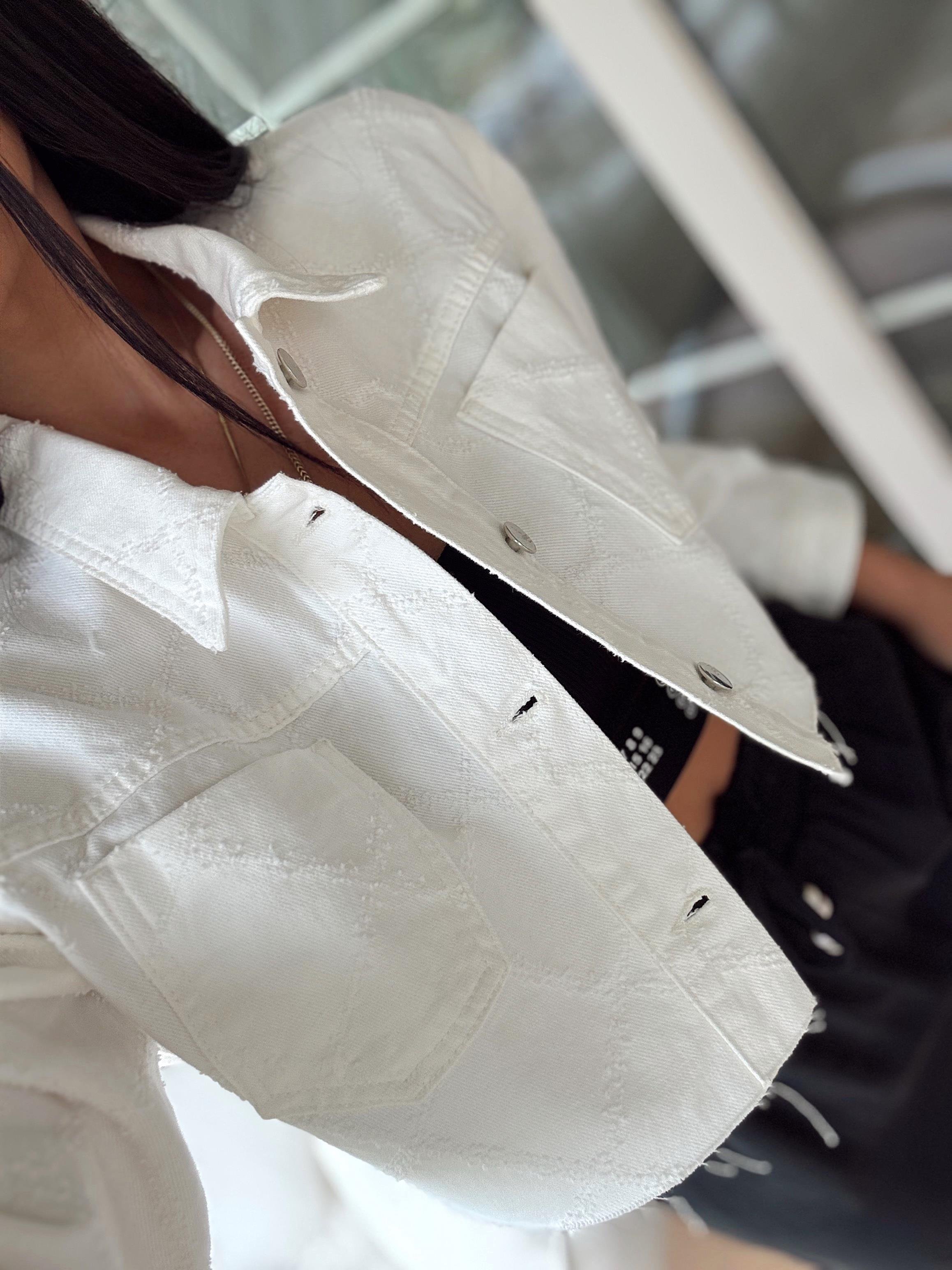 Premium Dokulu Crop Ceket