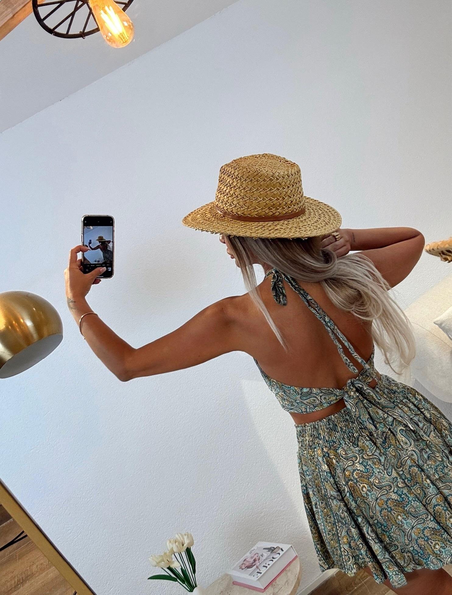 Premium Etnik Desen Şortlu Takım