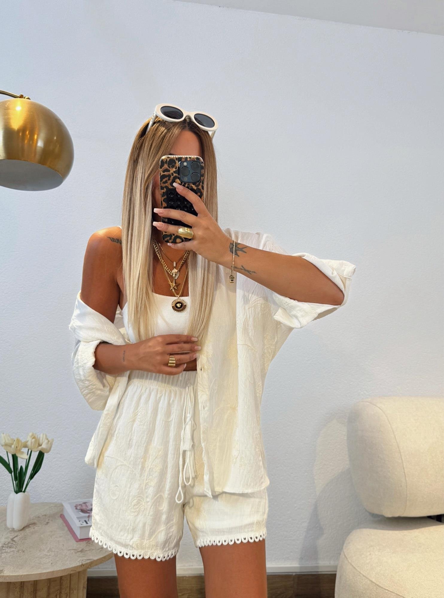 Premium Keten Nakış İşlemeli Takım