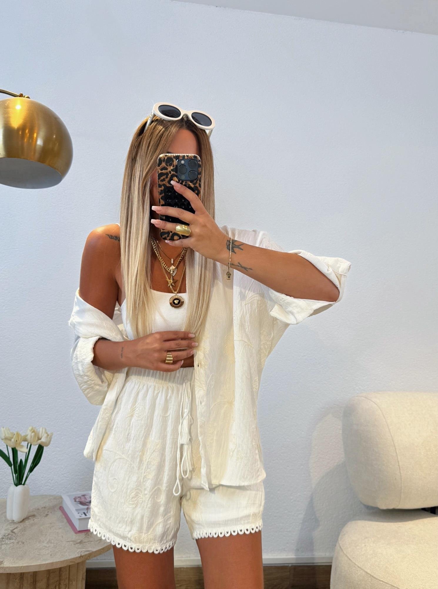 Premium Keten Nakış İşlemeli Takım
