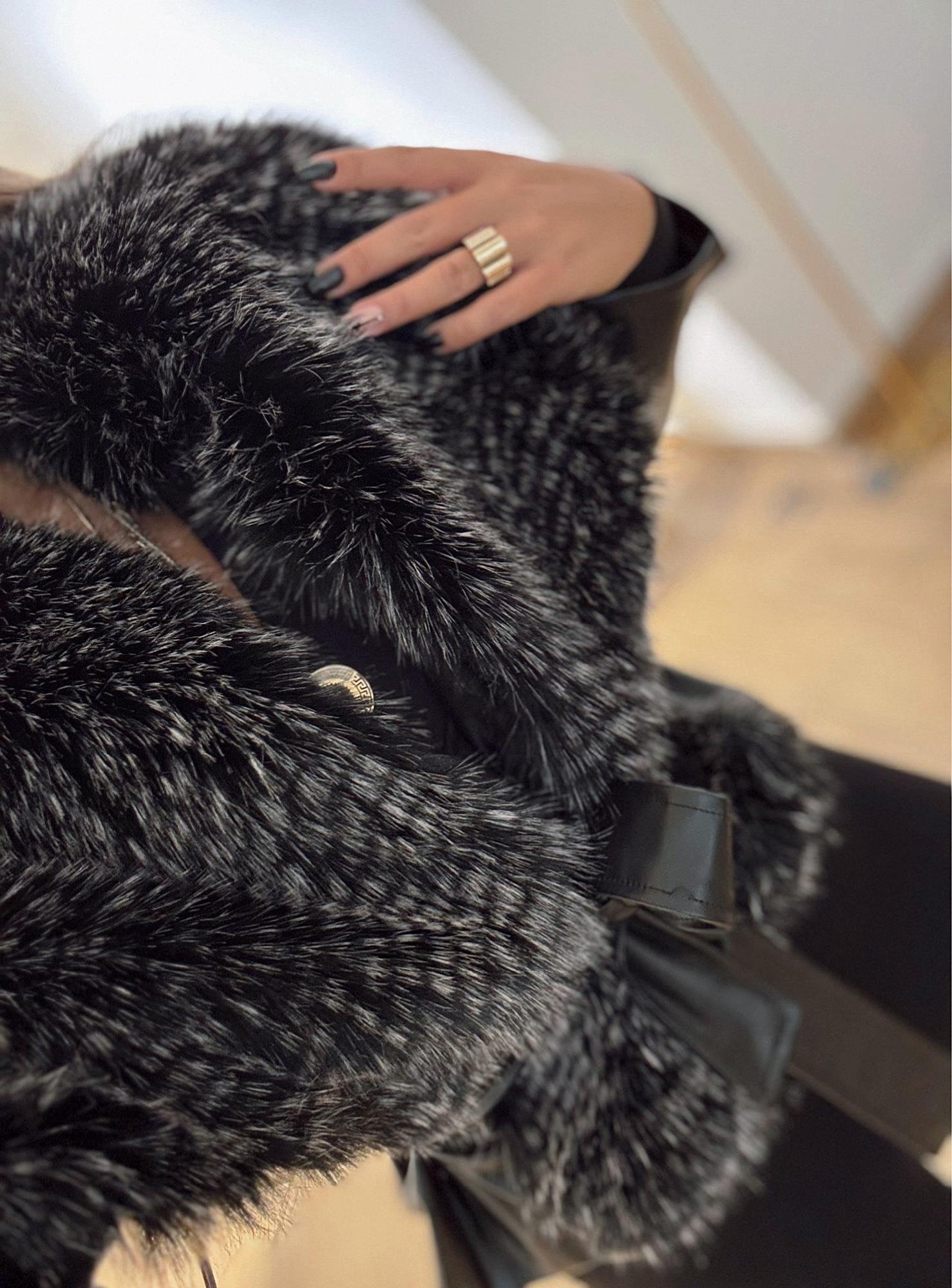 Premium Kürklü Deri Ceket