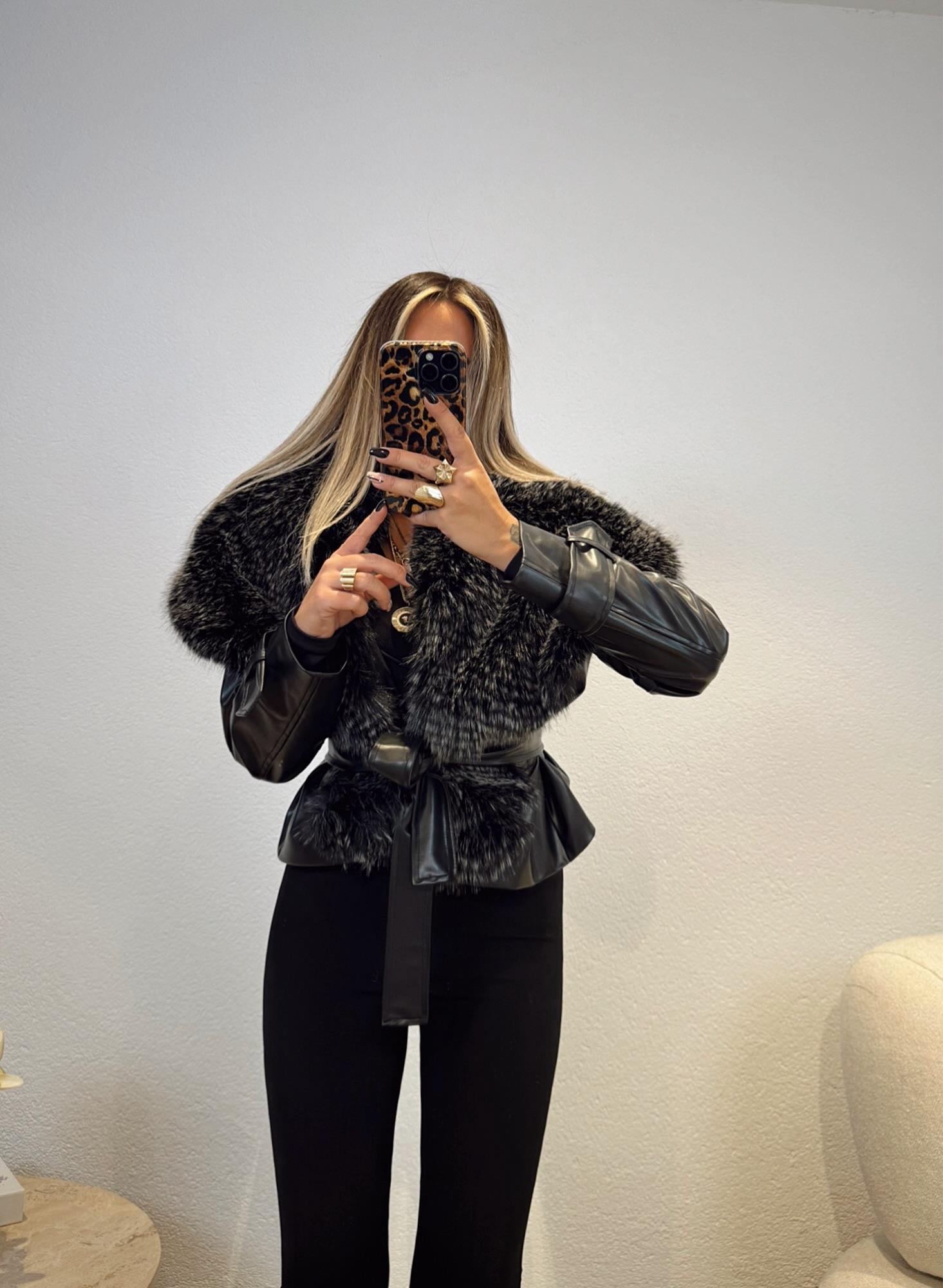 Premium Kürklü Deri Ceket