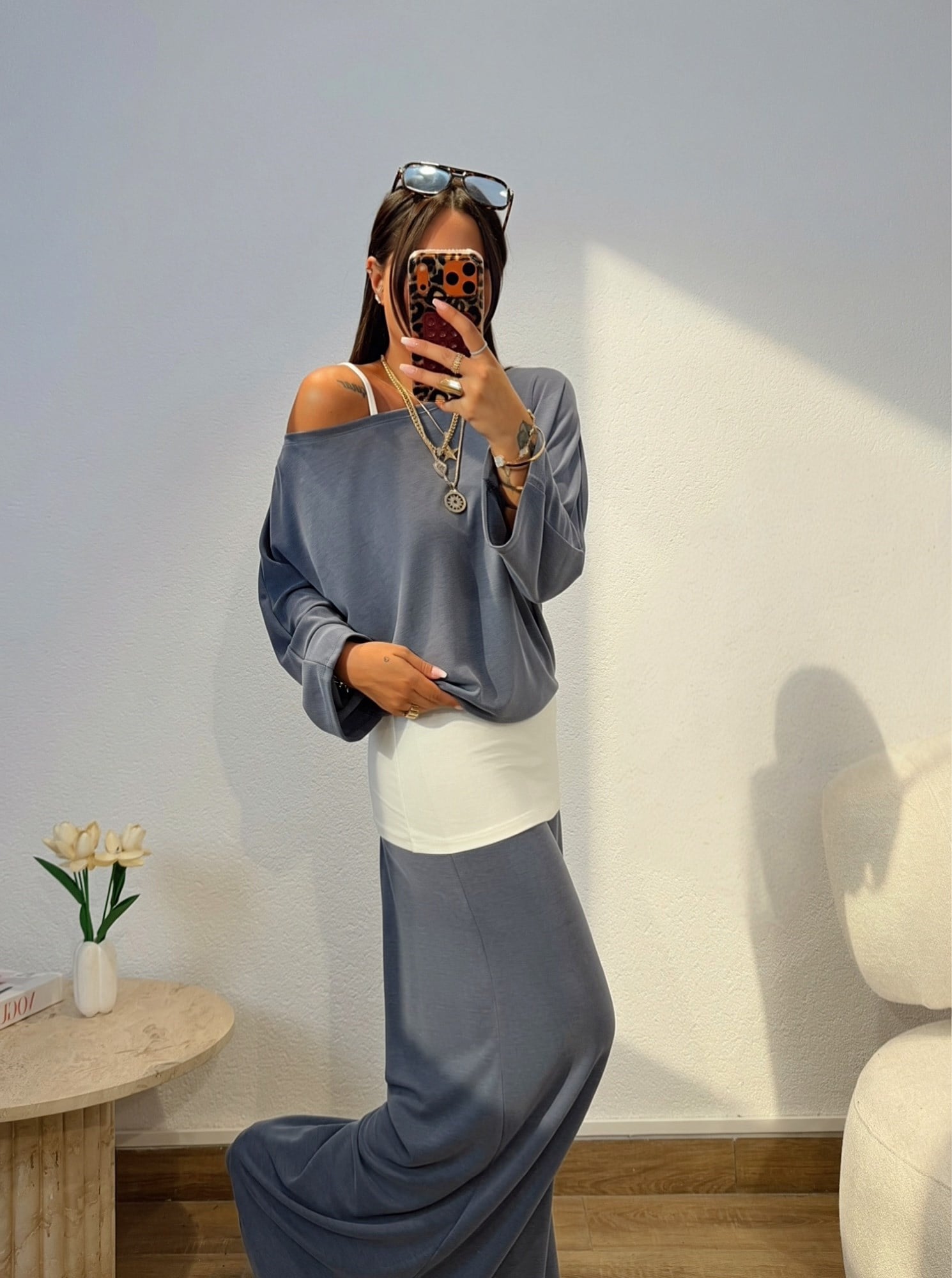 Premium Seri Üçlü İndigo Modal Takım