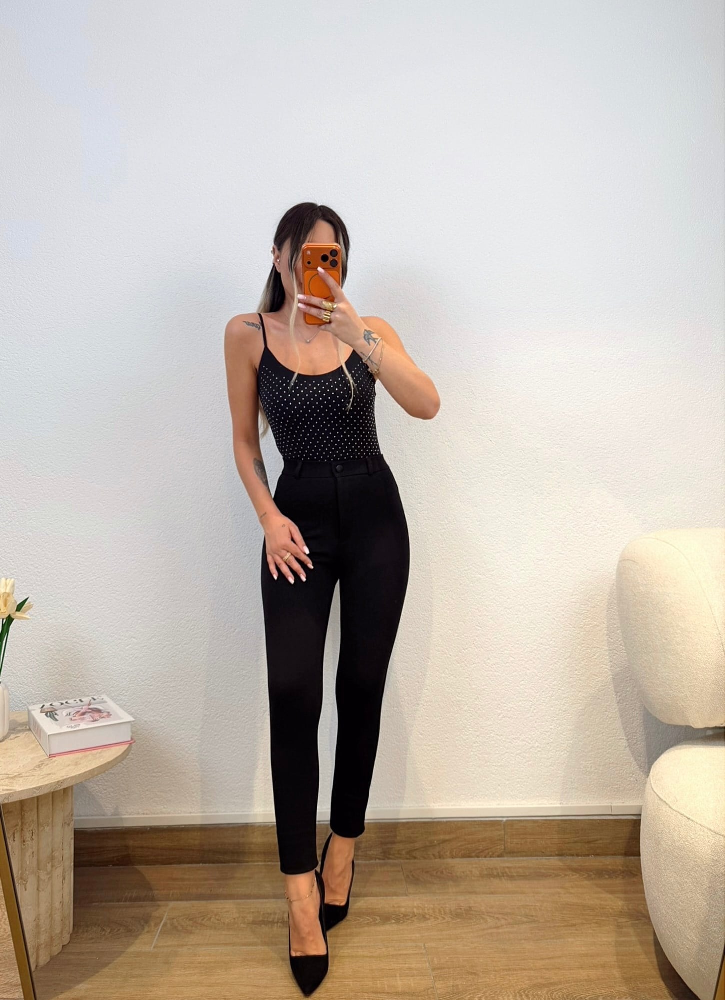 Premium Taşlı Bodysuit