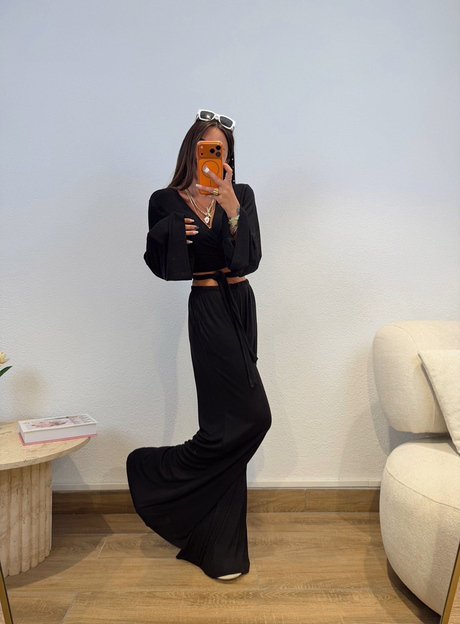 Siyah Bağlamalı Yazlık Takım
