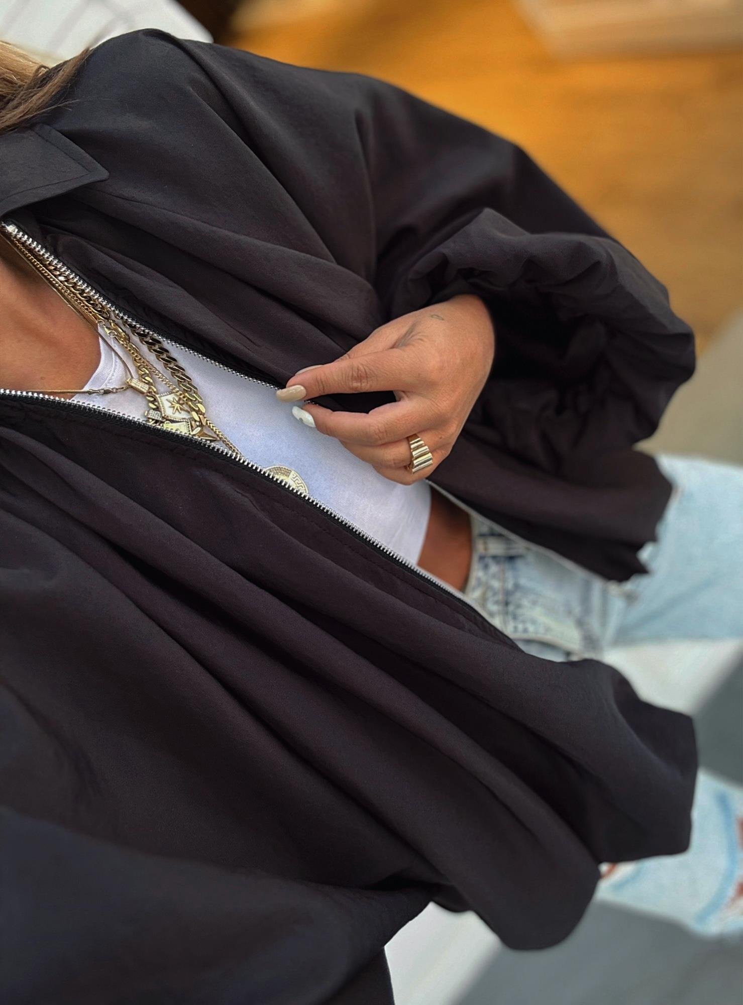Siyah Bomber Ceket