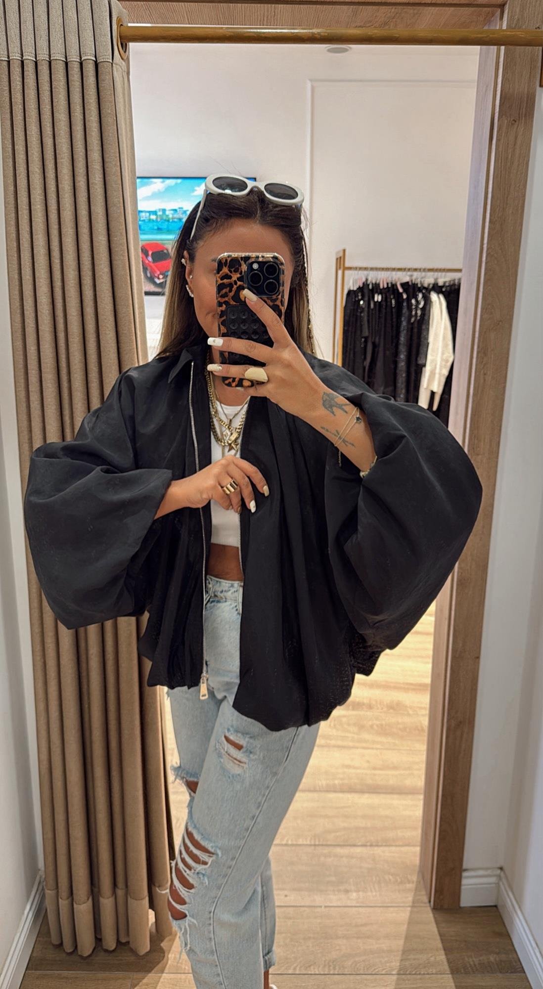 Siyah Bomber Ceket