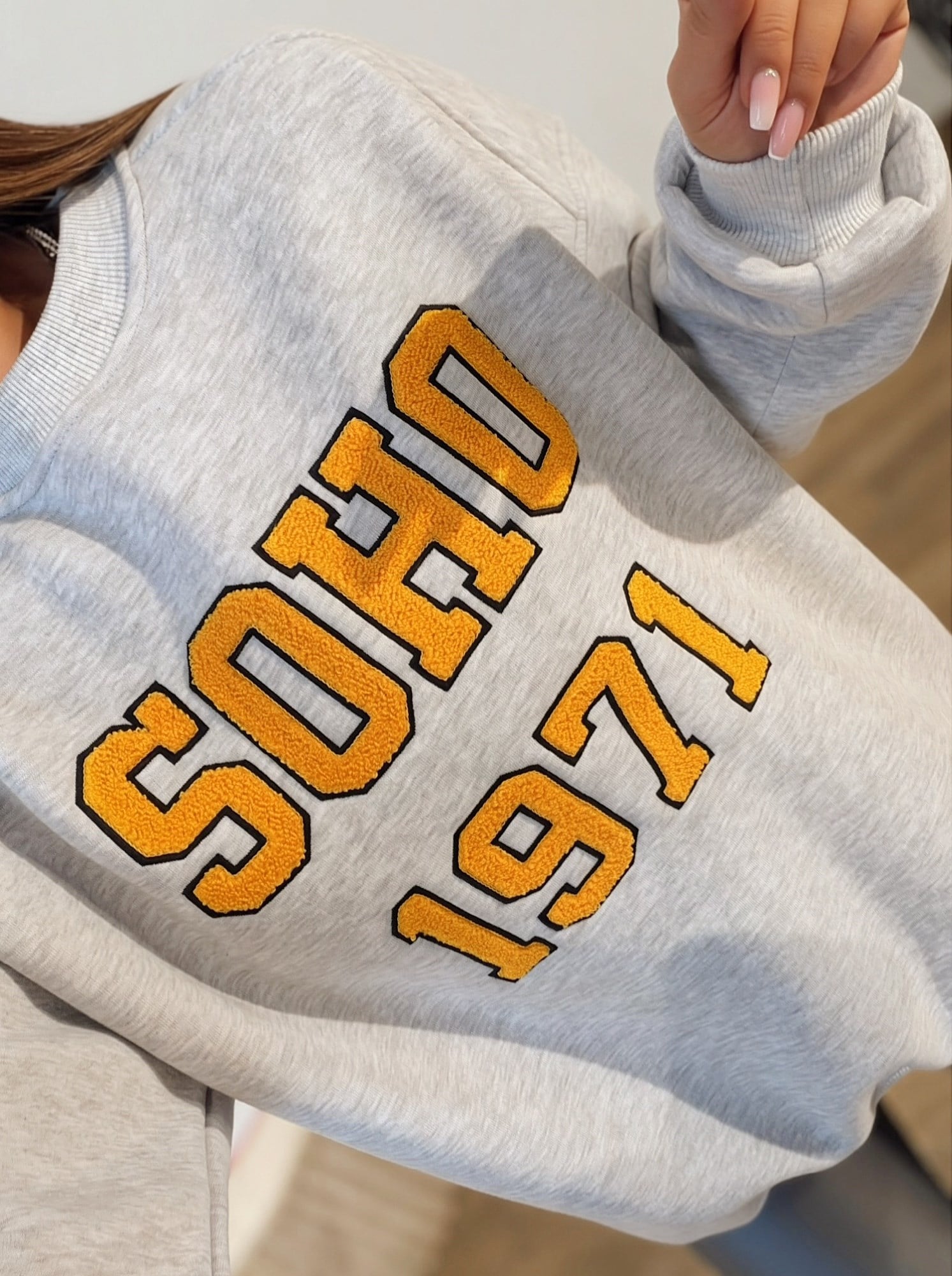 Soho Şardonlu Gri Sweatshirt