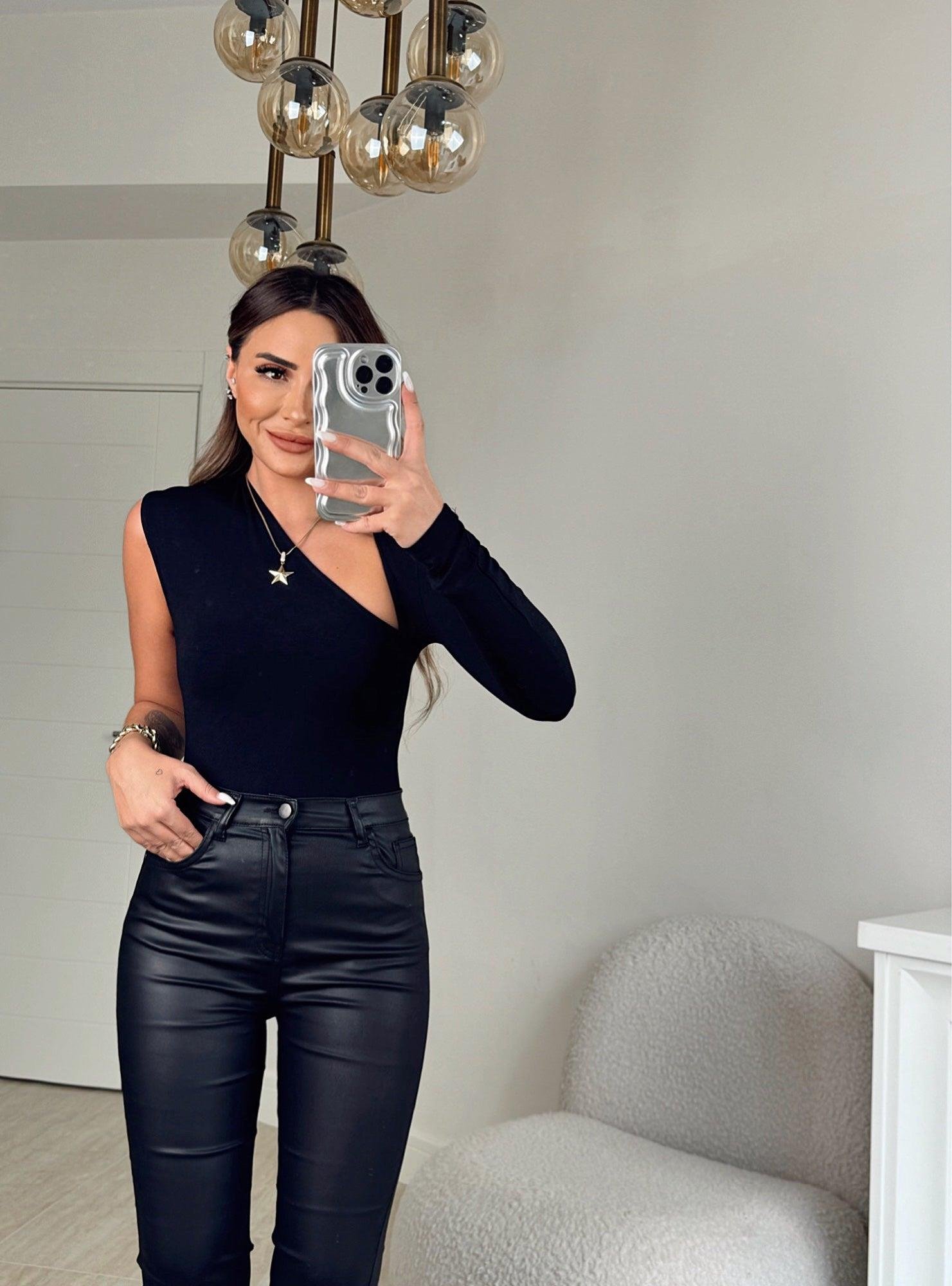 Tek Kol Omuz Detay Bodysuit