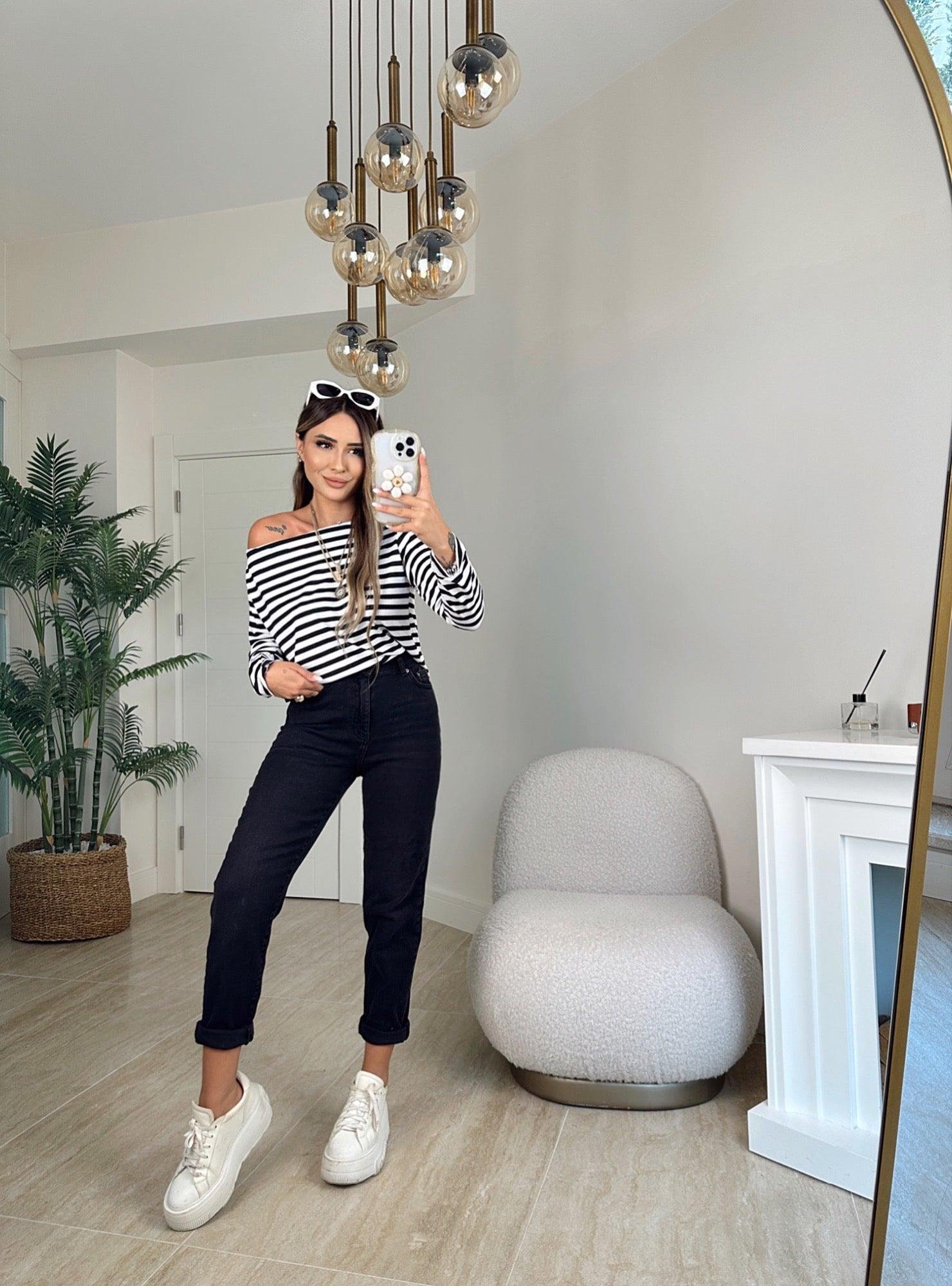 Topshop Likralı Mom Jean