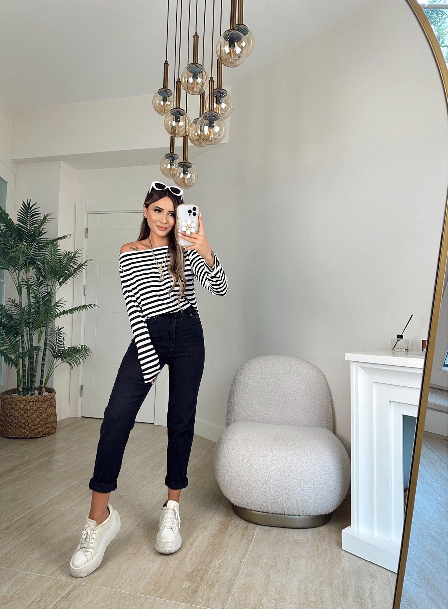 Topshop Likralı Mom Jean