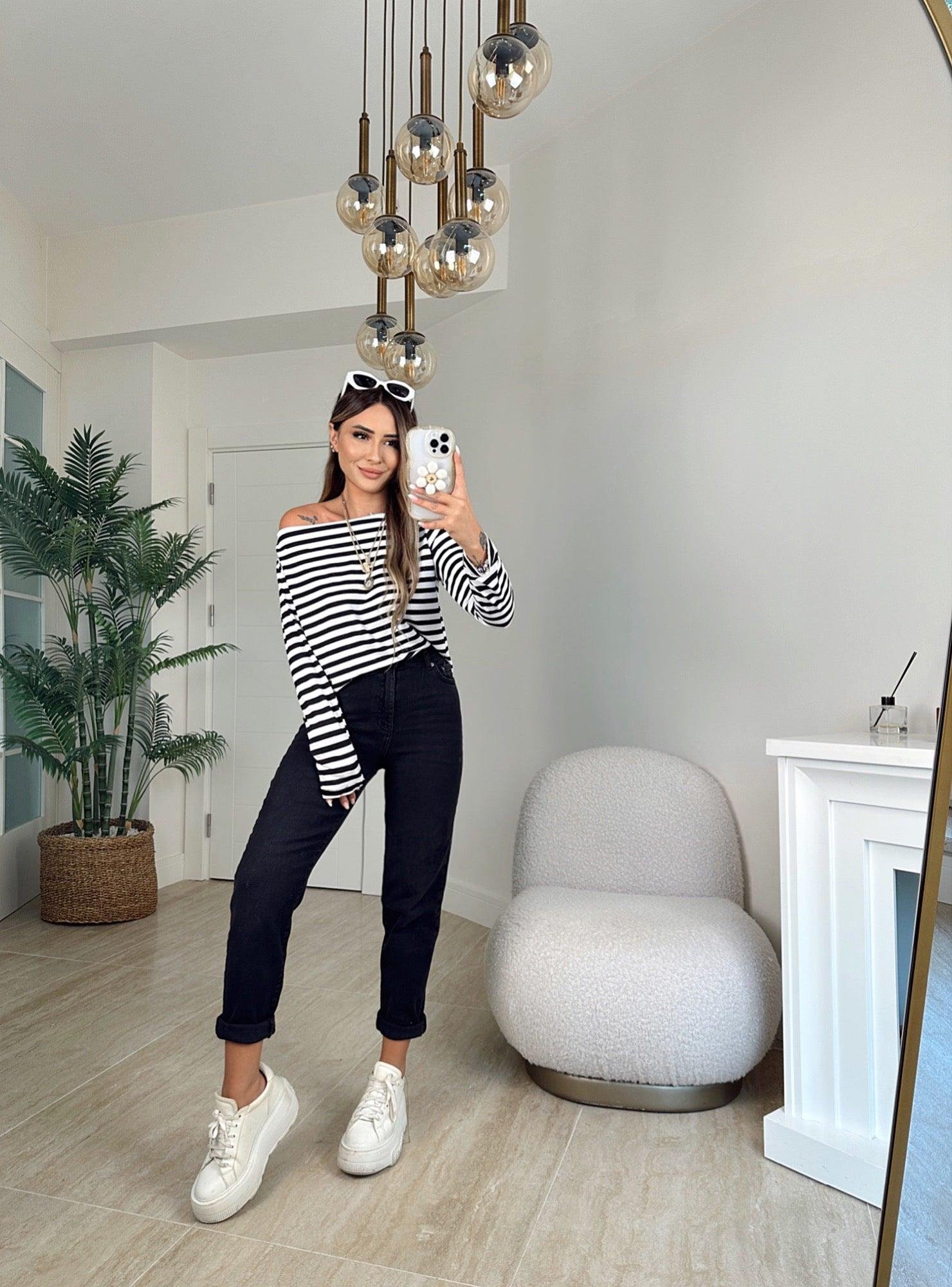 Topshop Likralı Mom Jean