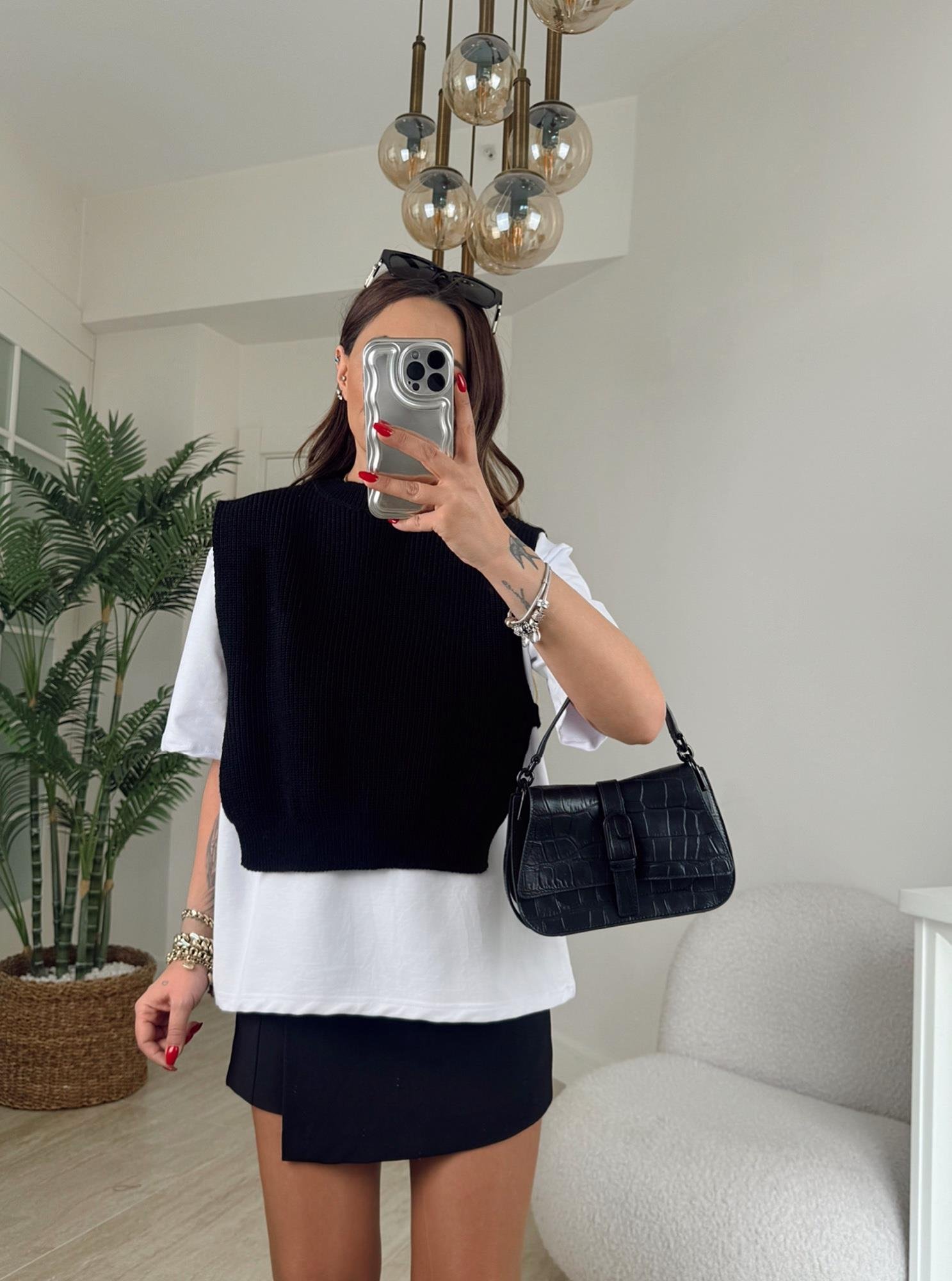 Triko Suveter Detay Detay Basic