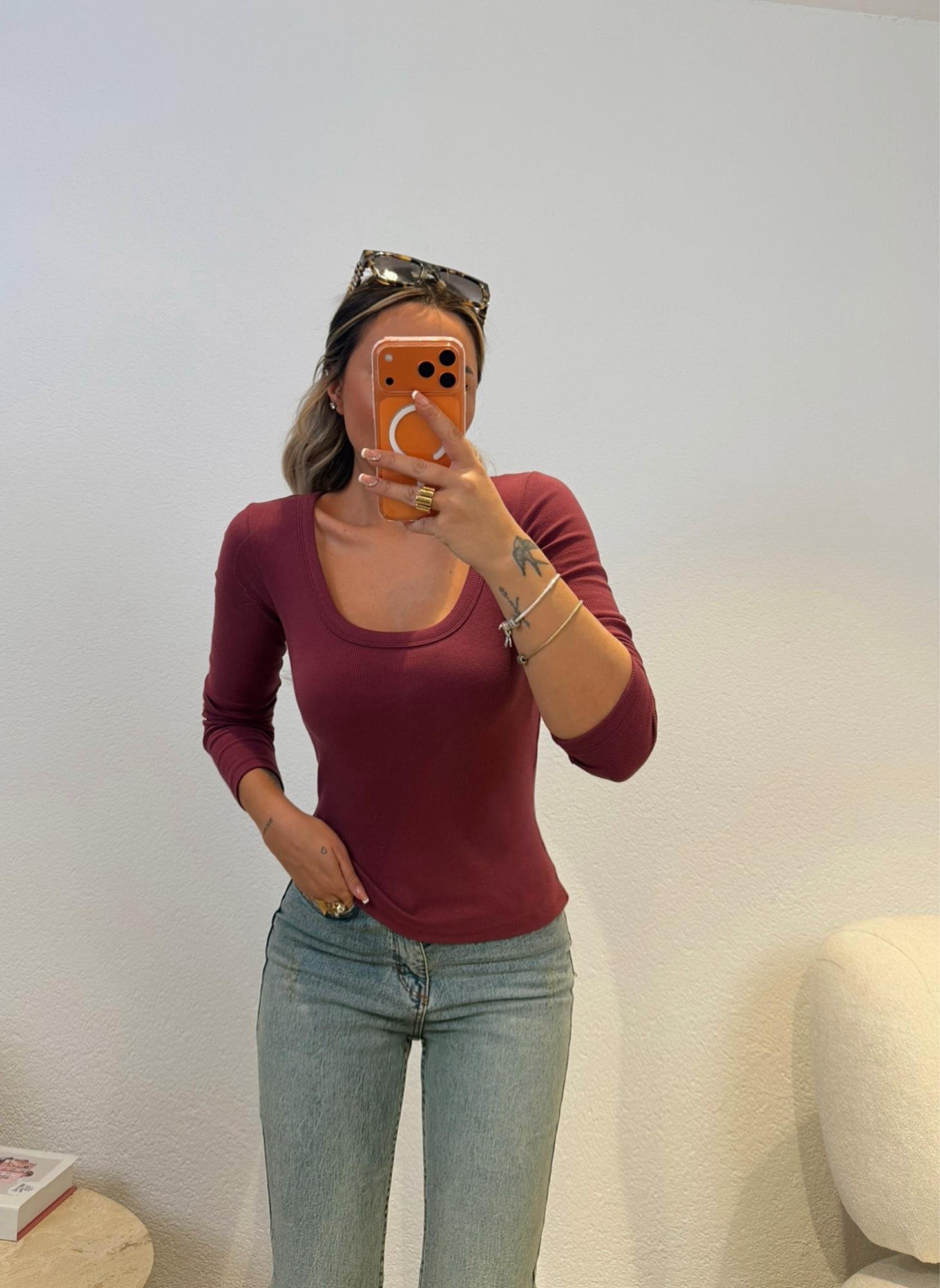 U Yaka Fitilli Mürdüm Badi