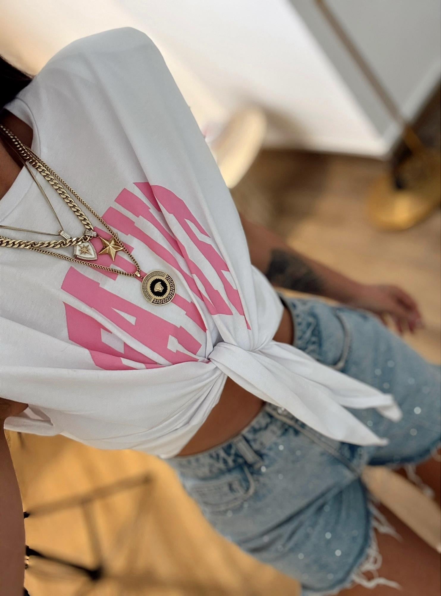 Vatkalı Bağlamalı Crop Tshirt