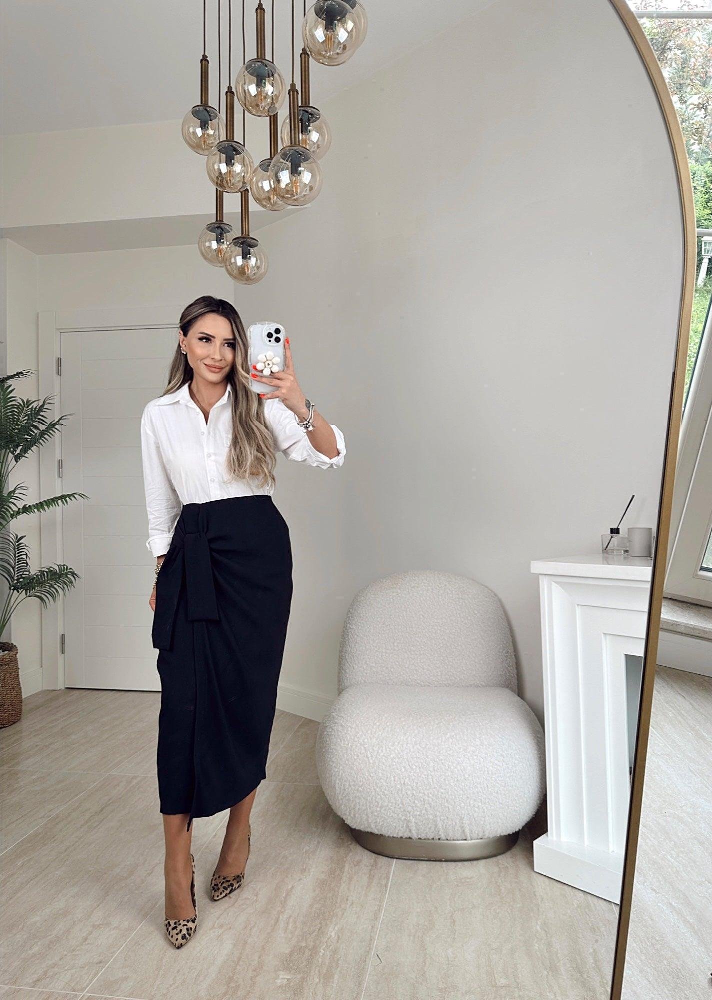Yanları Çapraz İp Detay Poplin Fit Gömlek