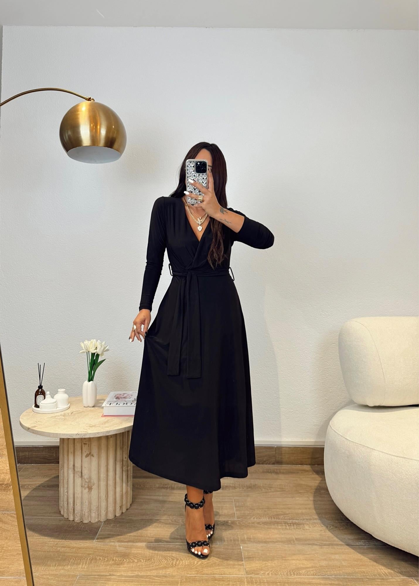 Yeni Sezon Kruvaze Sandy Midi Elbise