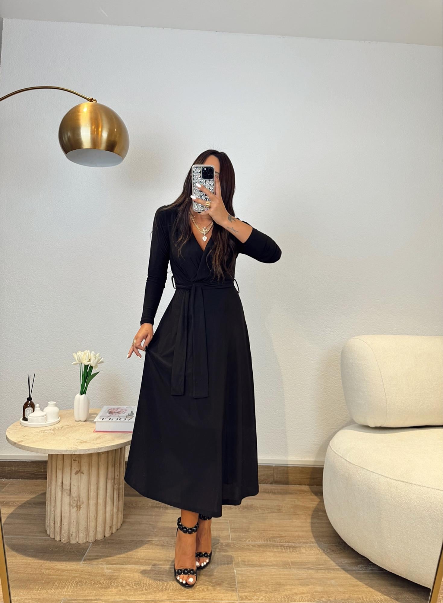 Yeni Sezon Kruvaze Sandy Midi Elbise