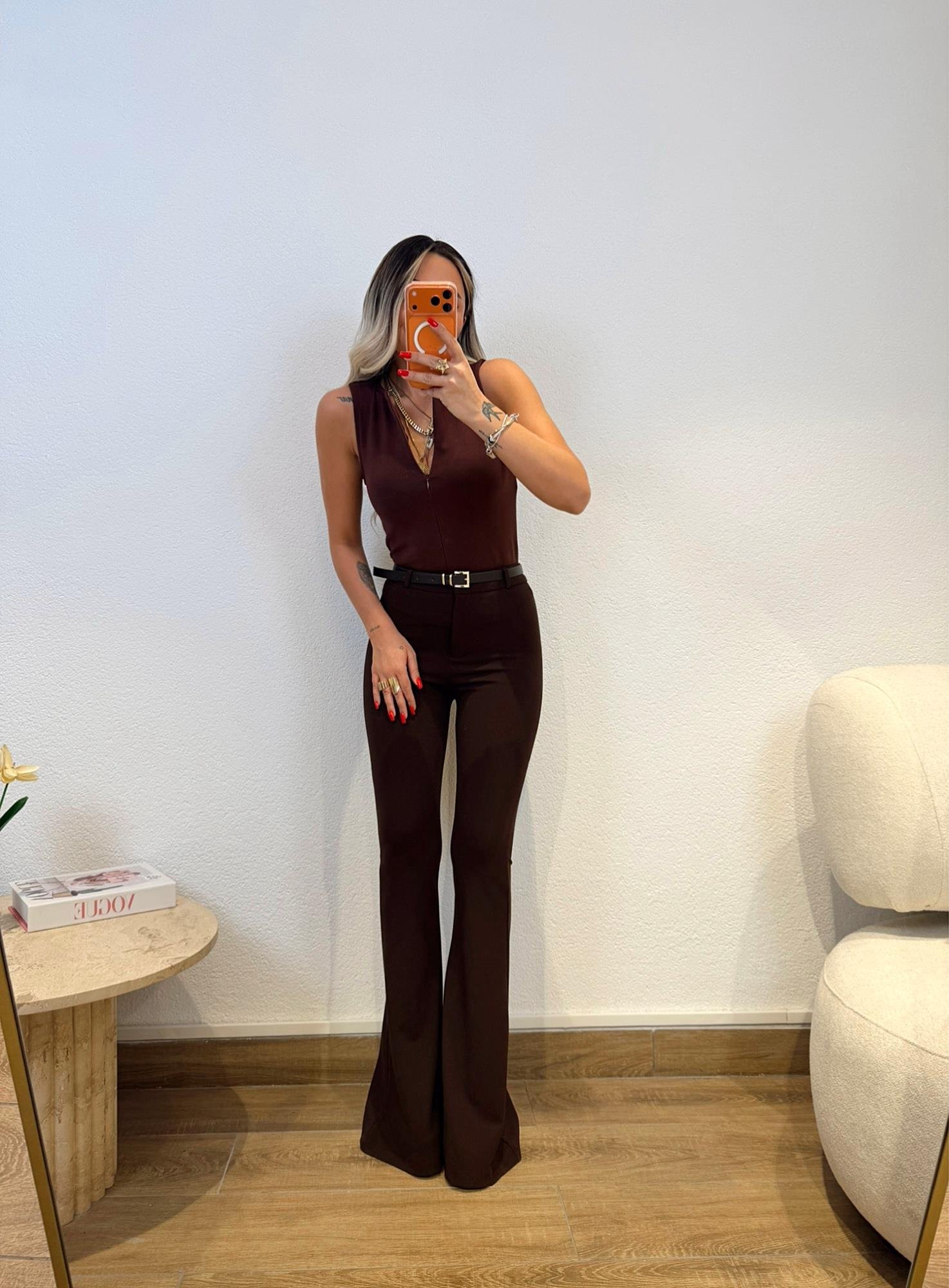 Z.a İspanyol Paça Kahve Pantolon