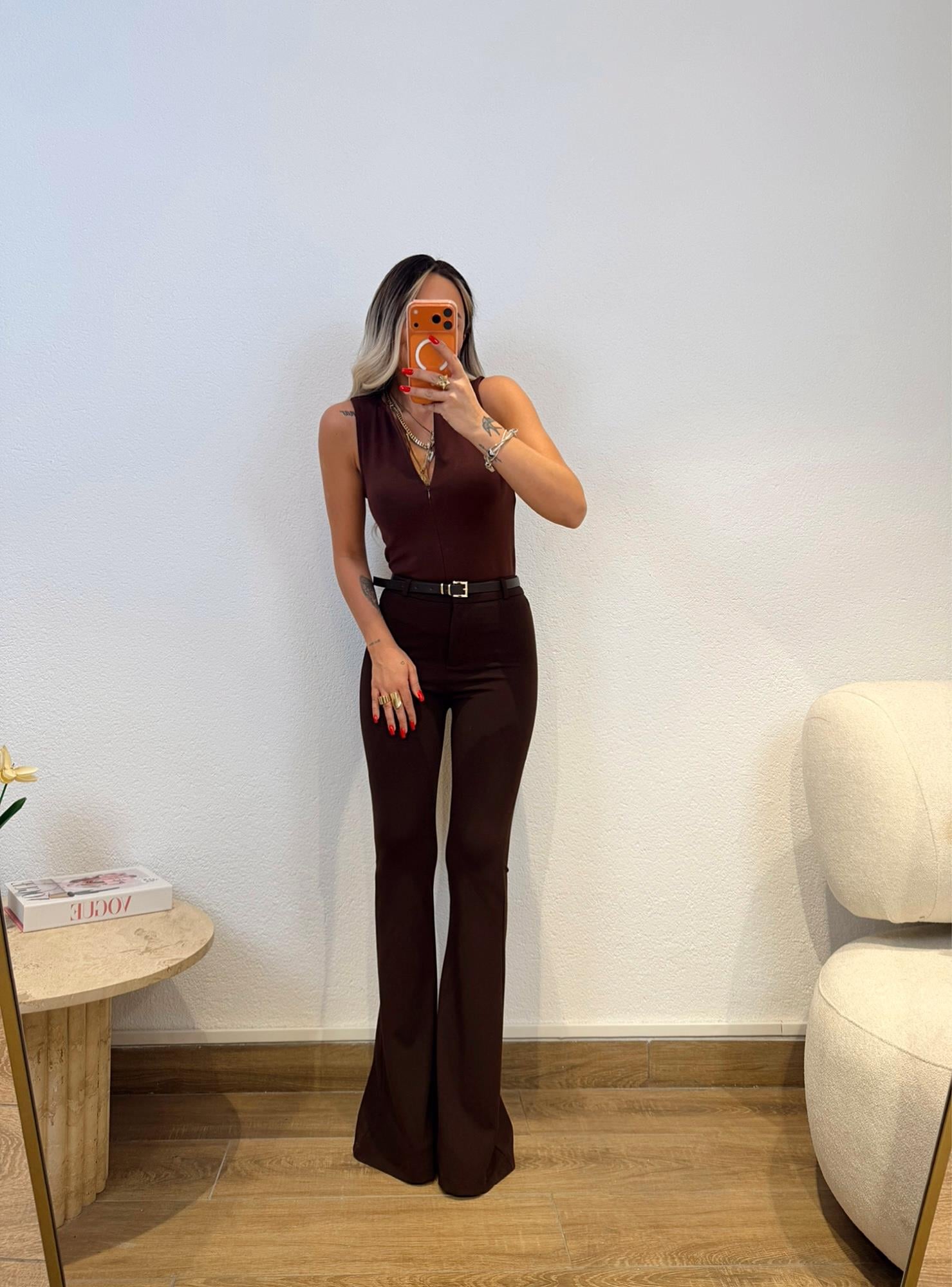 Z.a İspanyol Paça Kahve Pantolon