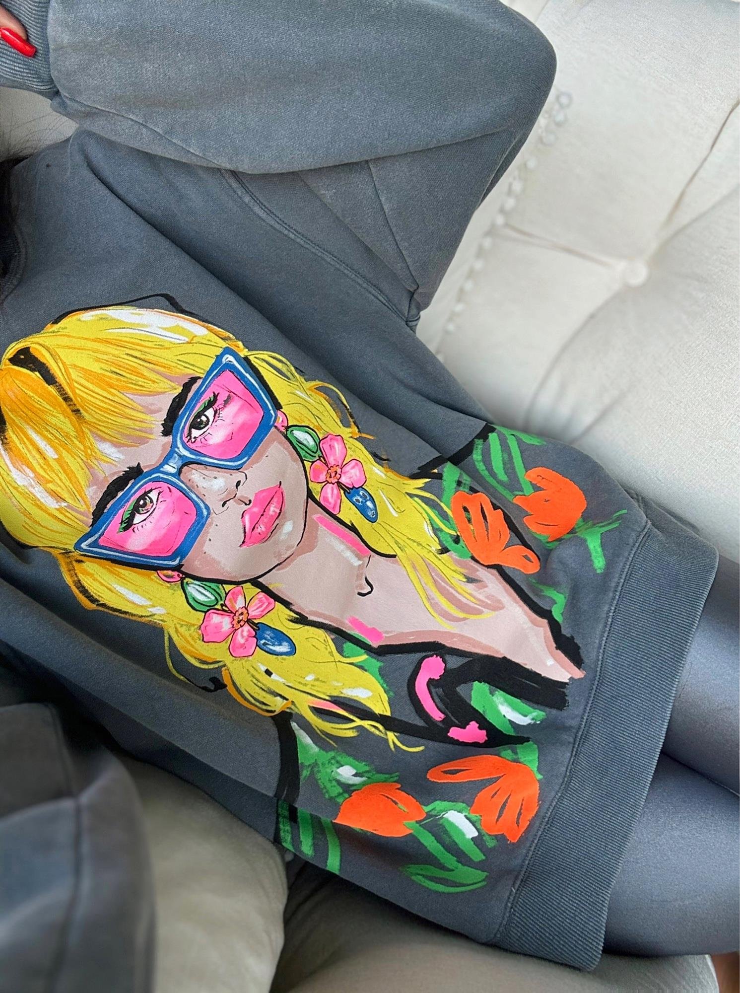 Z.a Kız Baskılı Yıkamalı Sweatshirt
