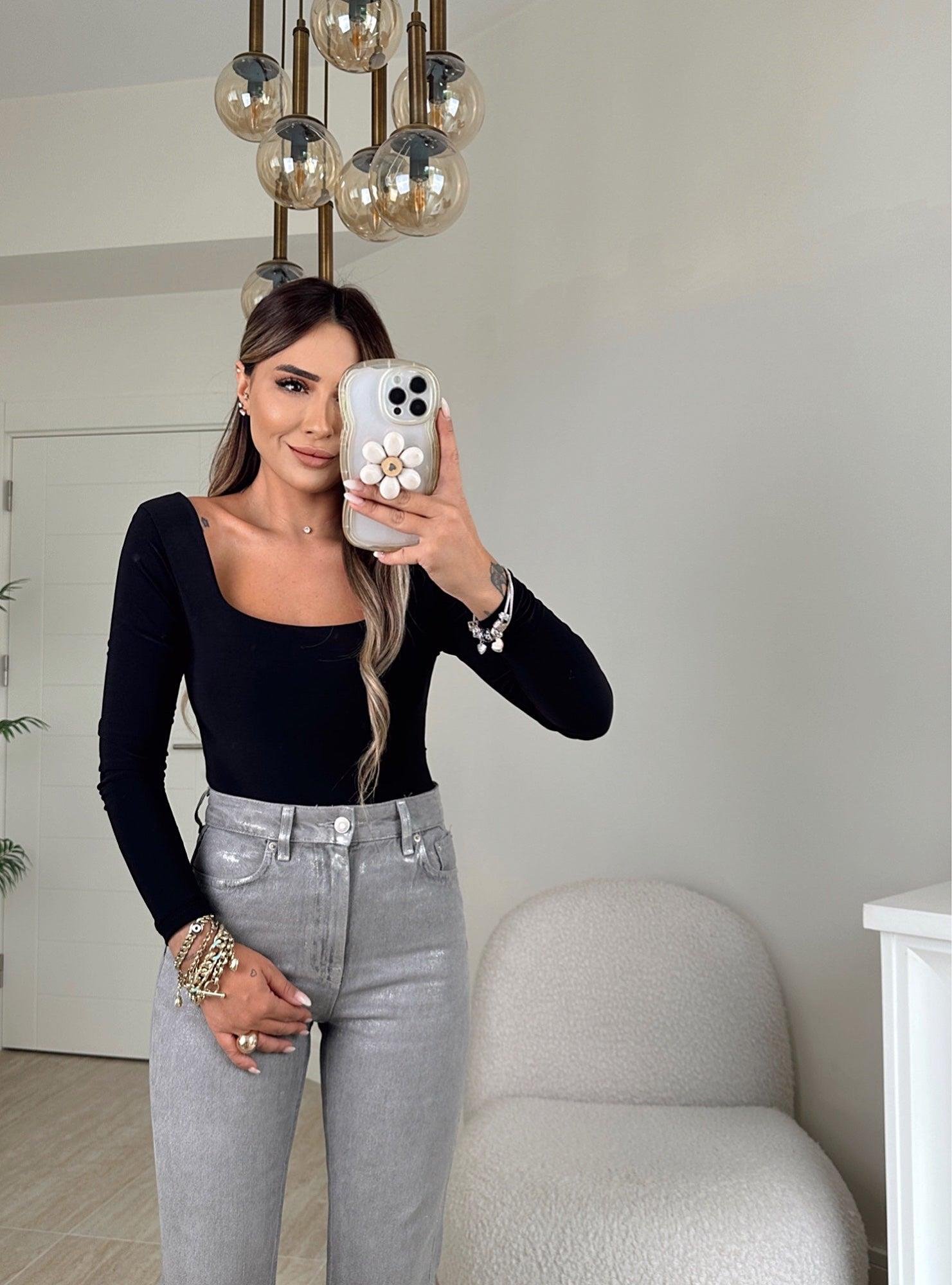 Z.A Silver Kaplama Mom Jean