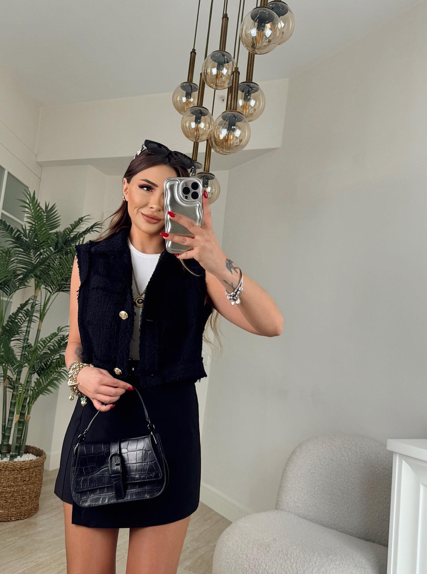 Z.A Gold Düğmeli Tüvit Yelek