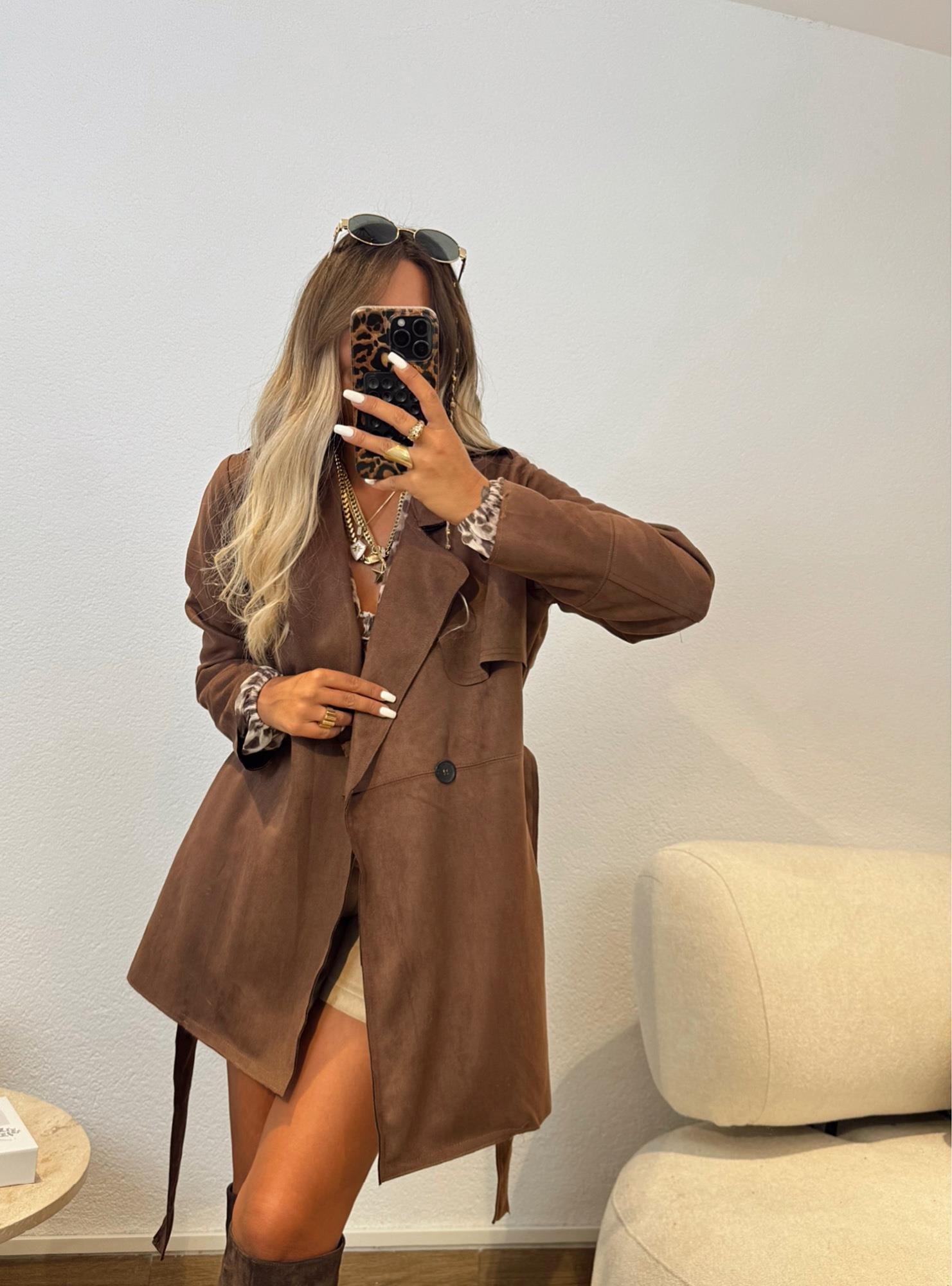 Z.a Kahve Nubuk Trench