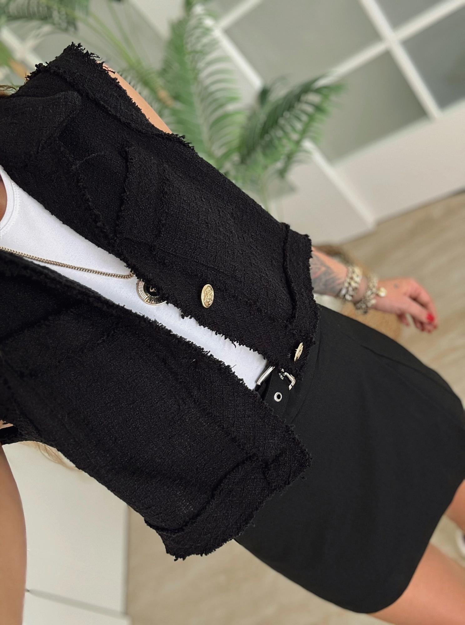 Z.A Gold Düğmeli Tüvit Yelek