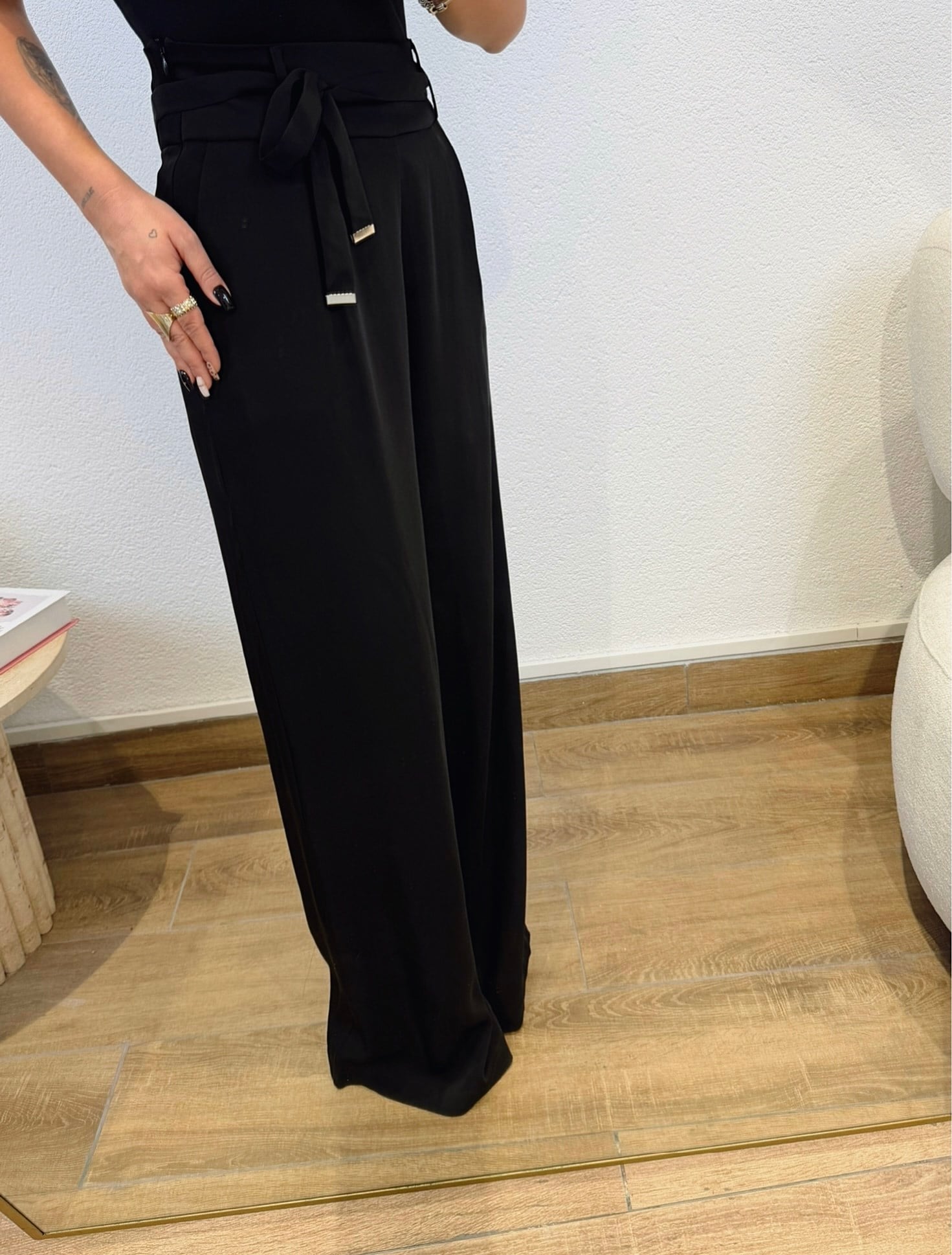 Z.a Kuşaklı Saten Pantolon