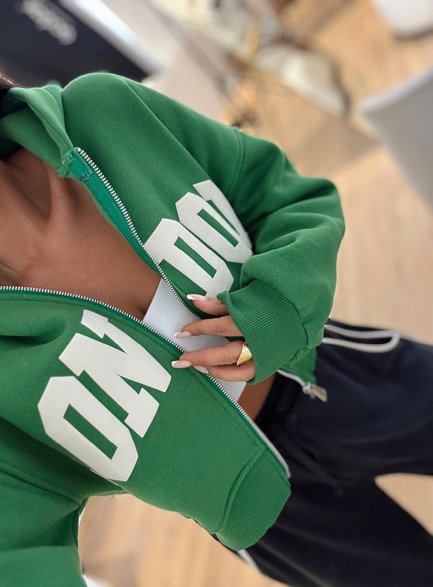 Z.a Kapişonlu Yeşil Sweat