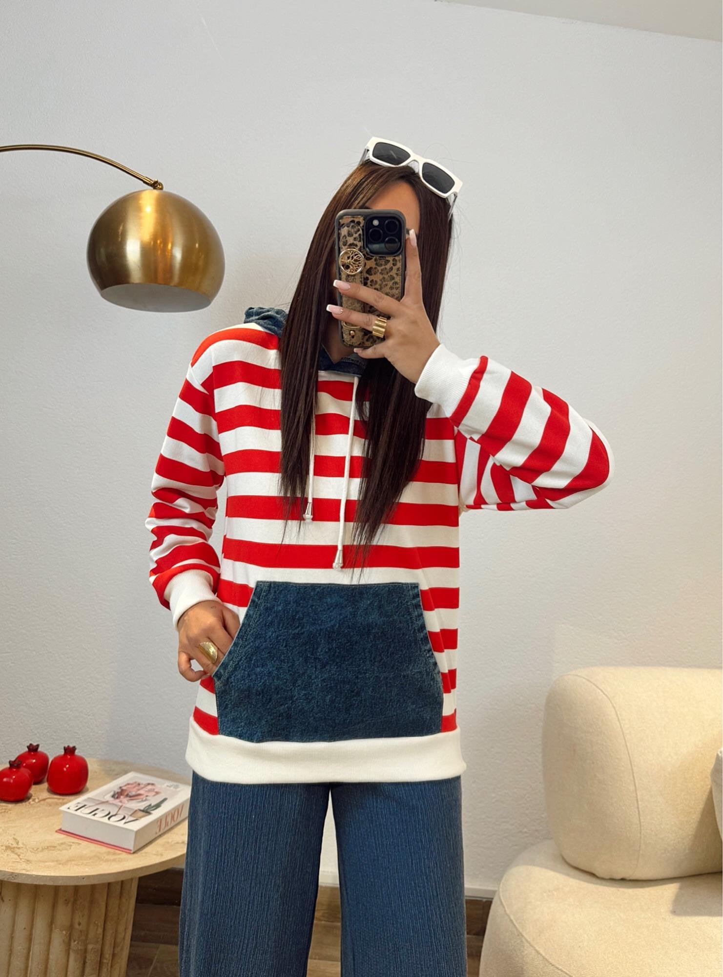 Z.a Model İndigo Bürümcük Bol Paça Pantolon
