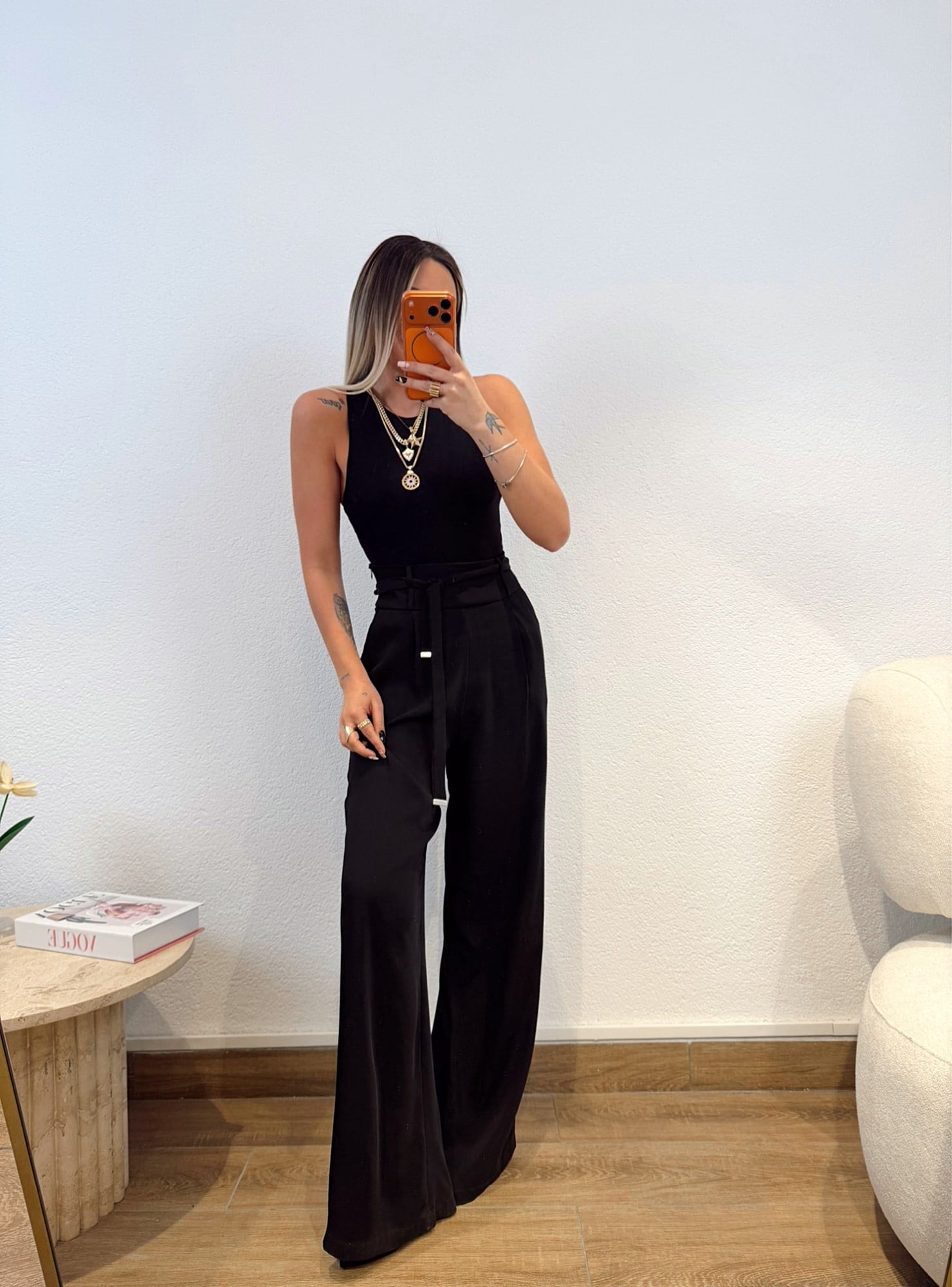 Z.a Kuşaklı Saten Pantolon