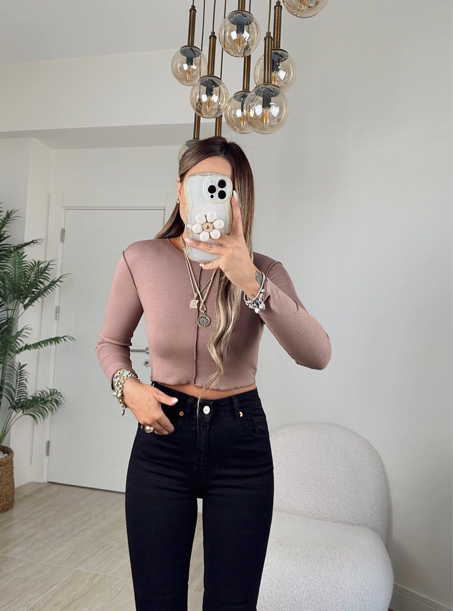 Z.A Dikişli Gül Kurusu Crop