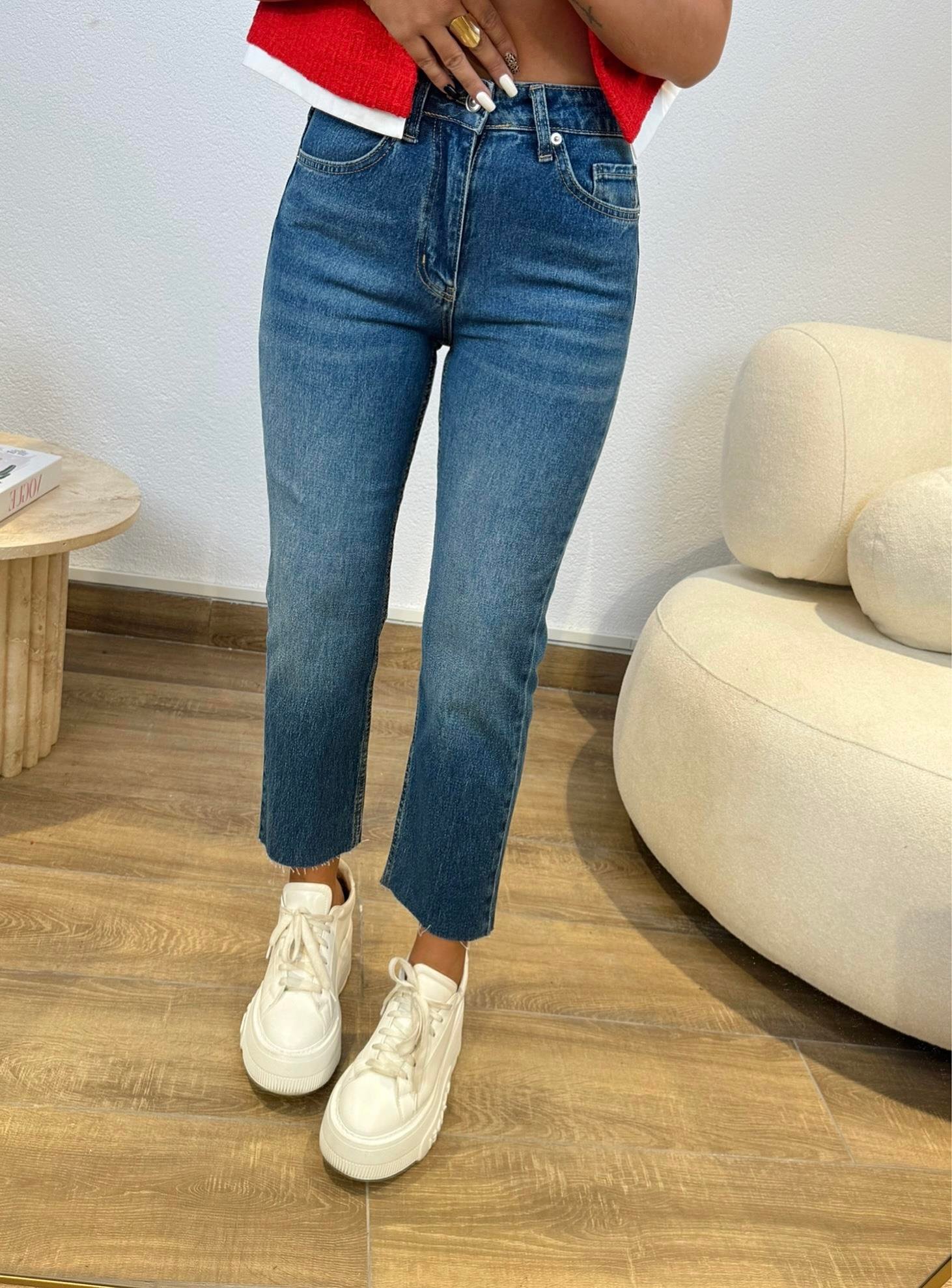 Z.a Koyu Mavi Boyfit Jean