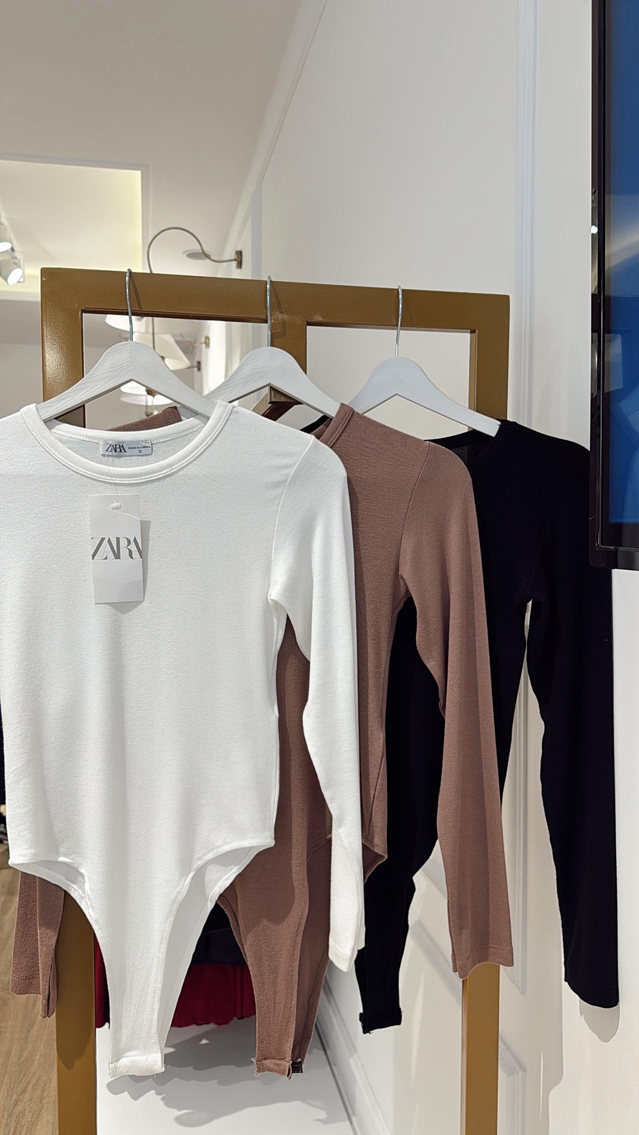 Z.a Bisiklet Yaka Sütlü Kahve Bodysuit