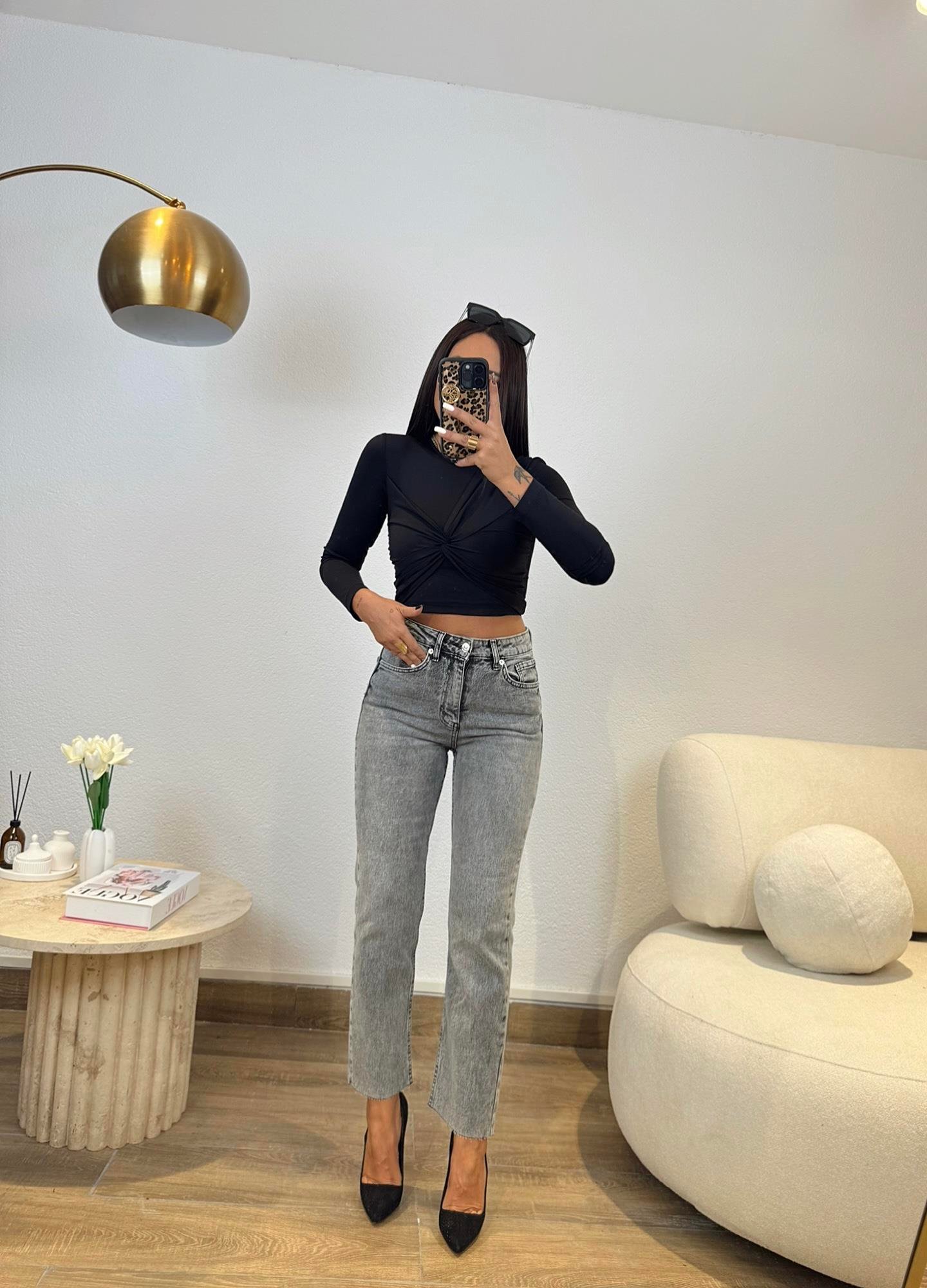 Z.a Düğümlü Sandy Crop Bluz