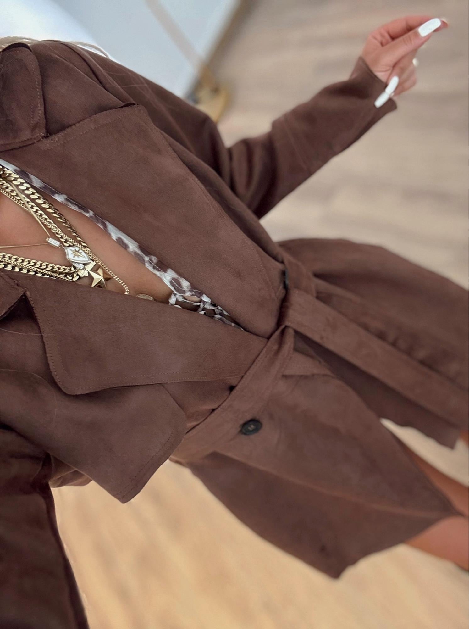 Z.a Kahve Nubuk Trench