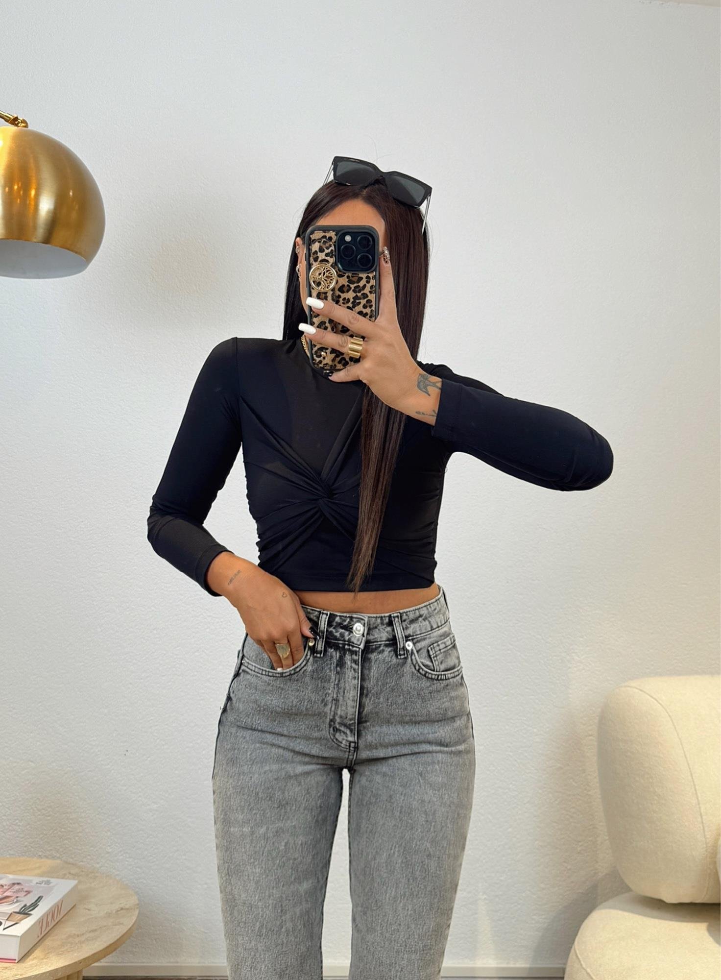 Z.a Düğümlü Sandy Crop Bluz