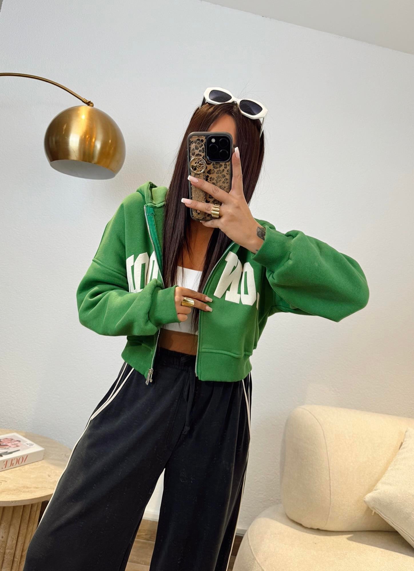 Z.a Kapişonlu Yeşil Sweat
