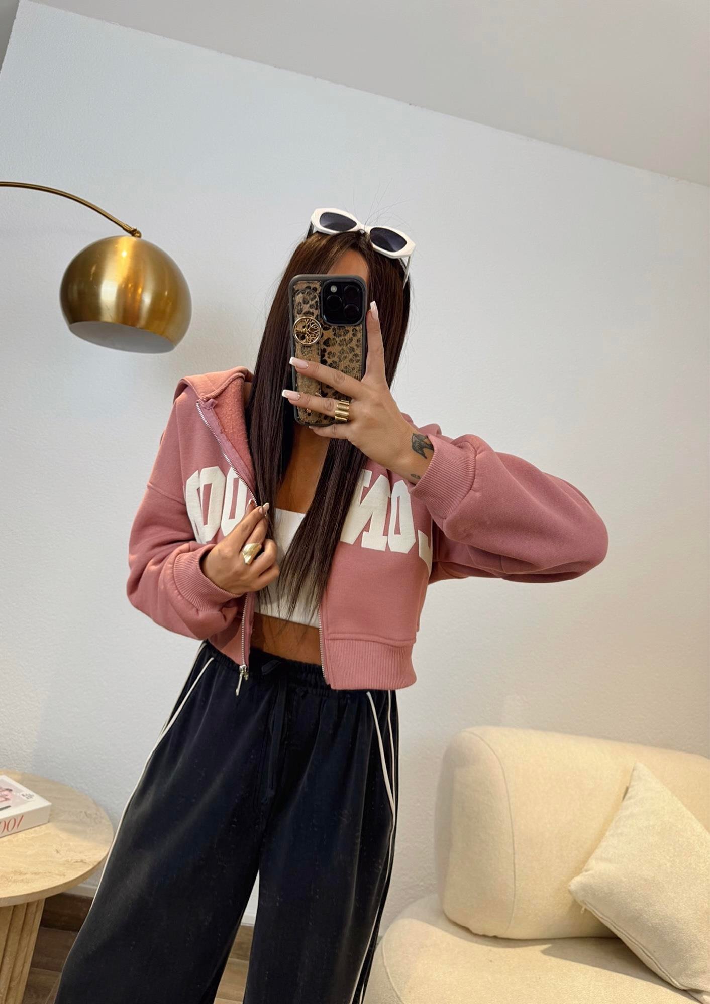 Z.a Kapişonlu Pembe Sweat