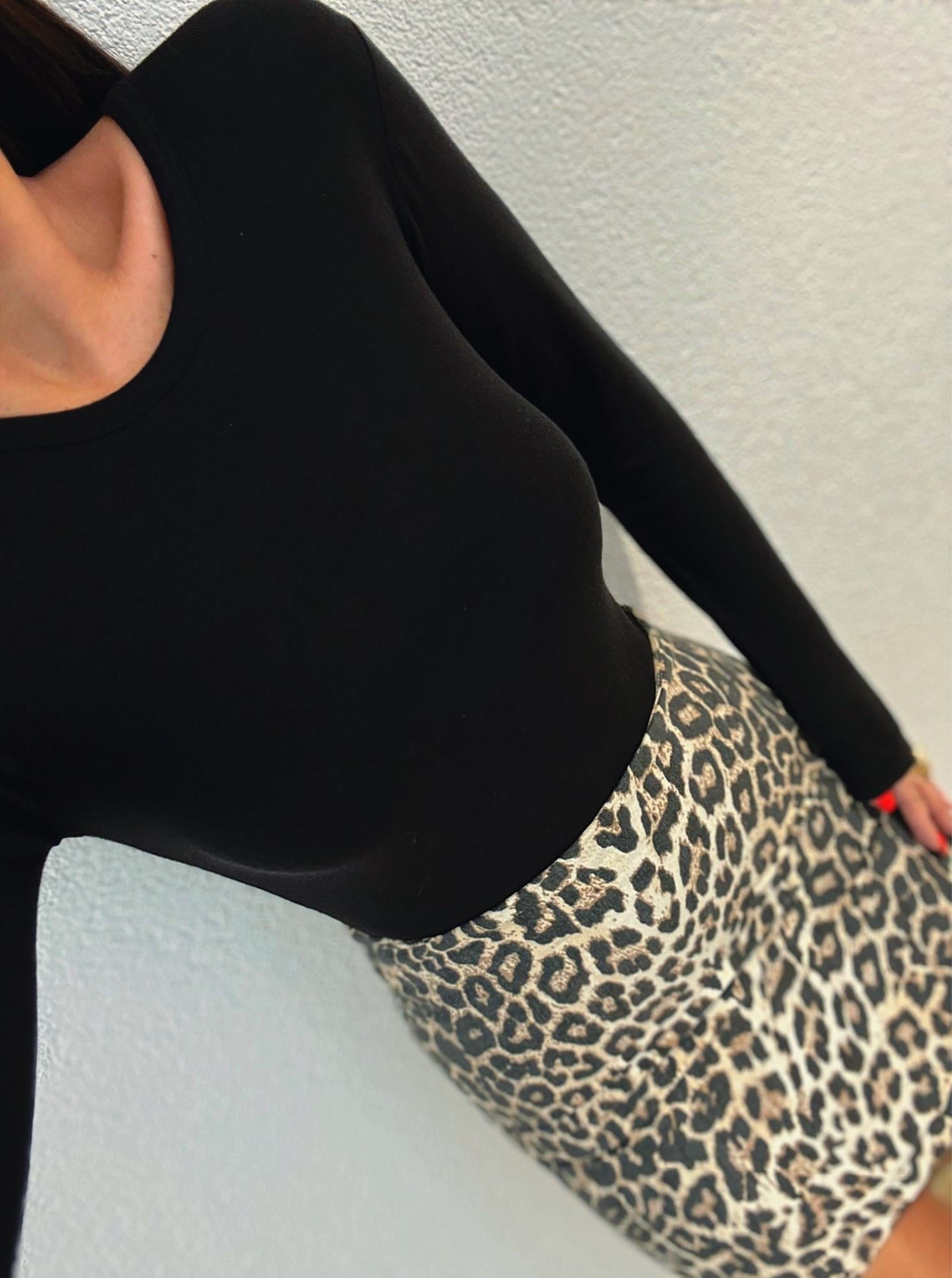 Z.a Bisiklet Yaka Siyah Bodysuit