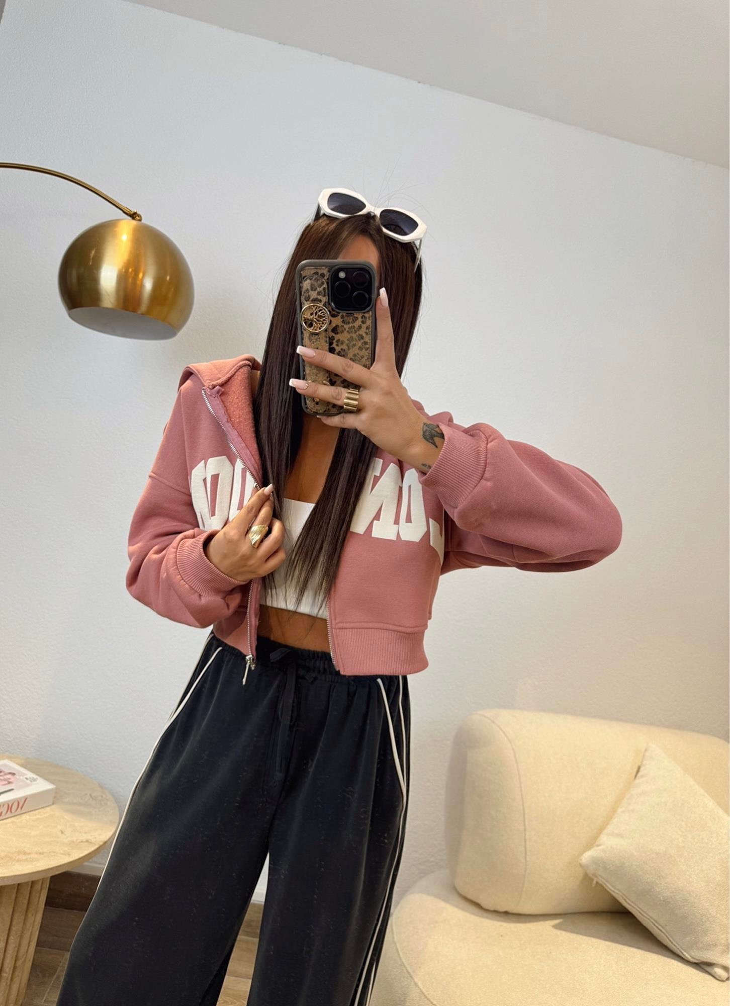 Z.a Kapişonlu Pembe Sweat