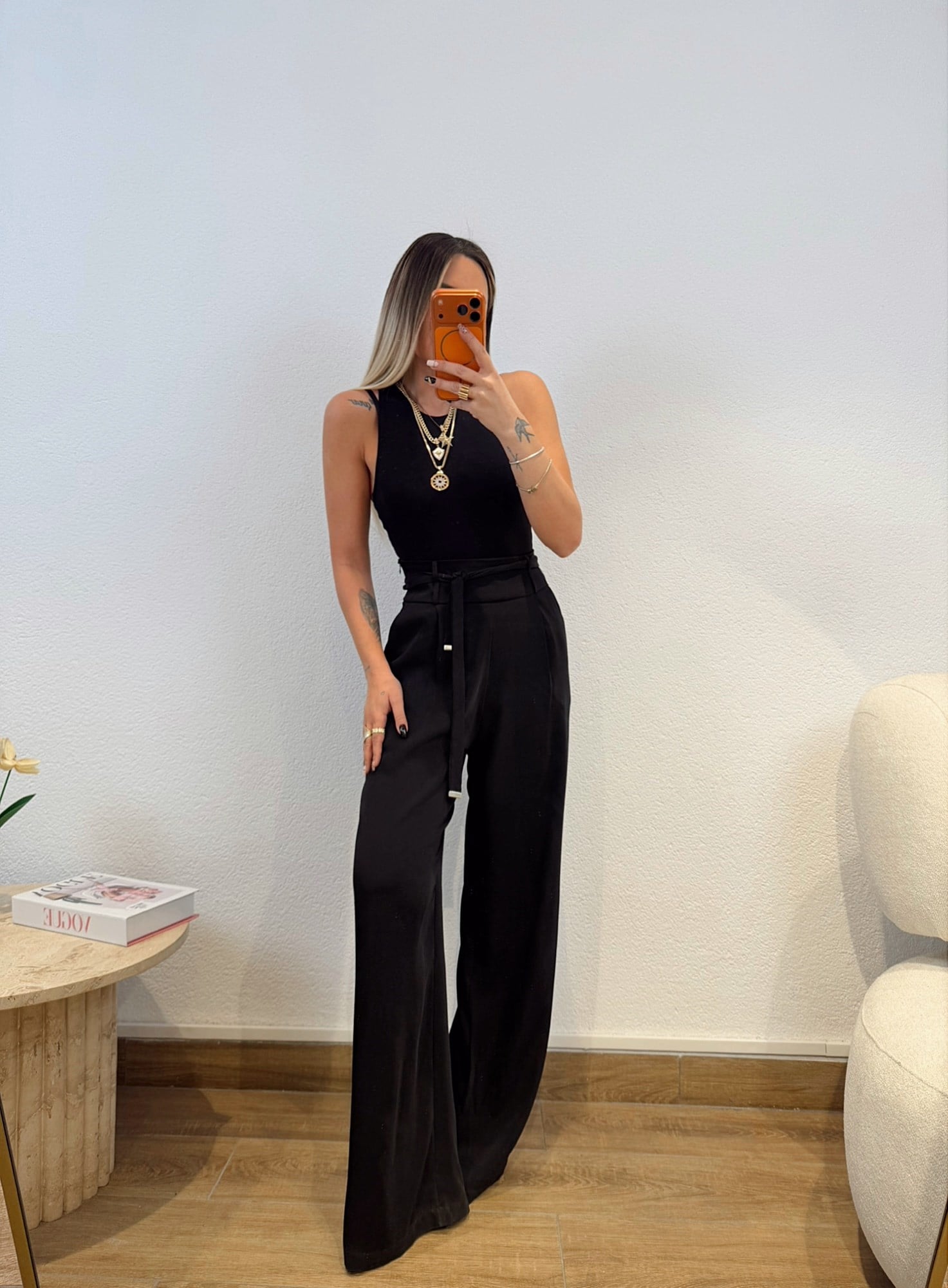 Z.a Kuşaklı Saten Pantolon