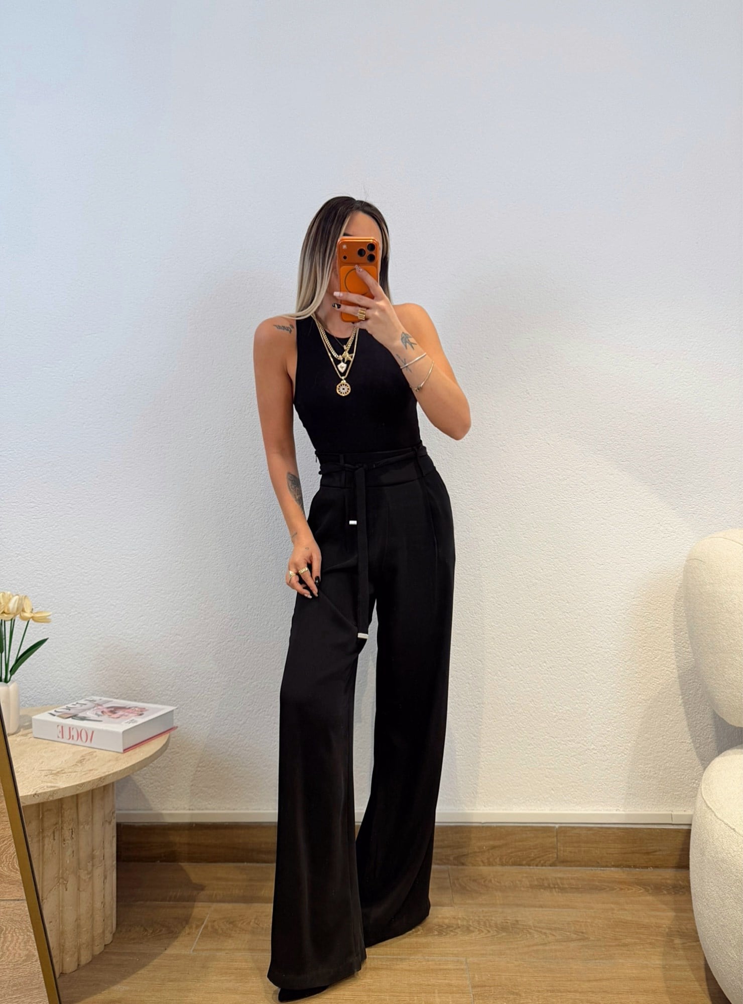 Z.a Kuşaklı Saten Pantolon