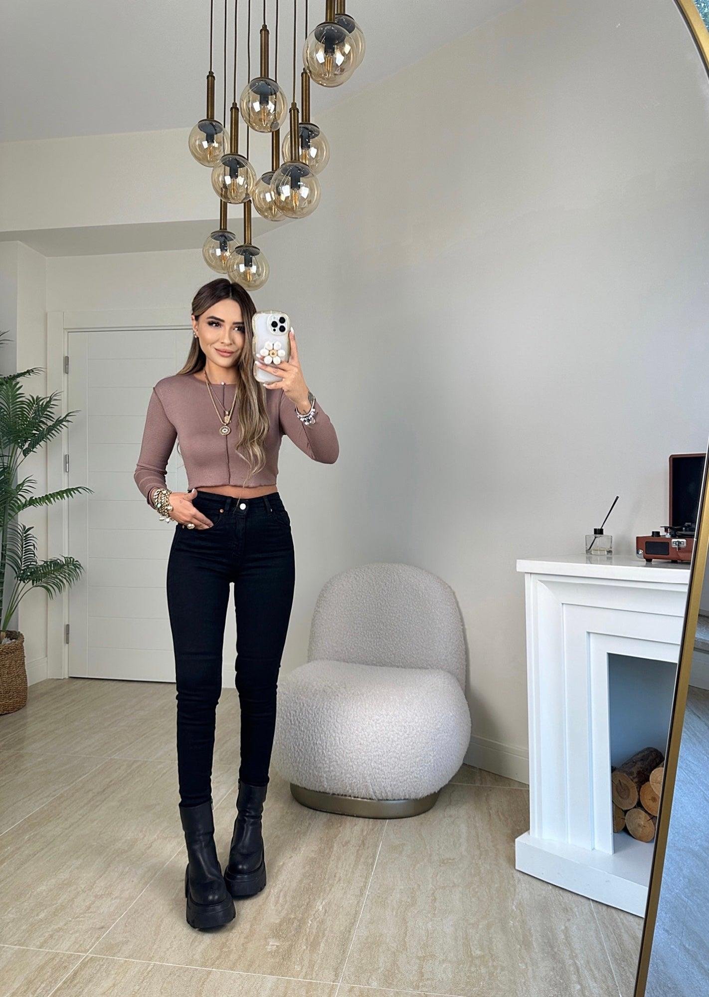 Z.A Dikişli Gül Kurusu Crop