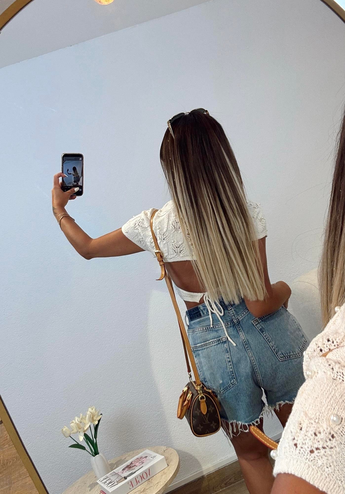 Z.a İncili Triko Crop