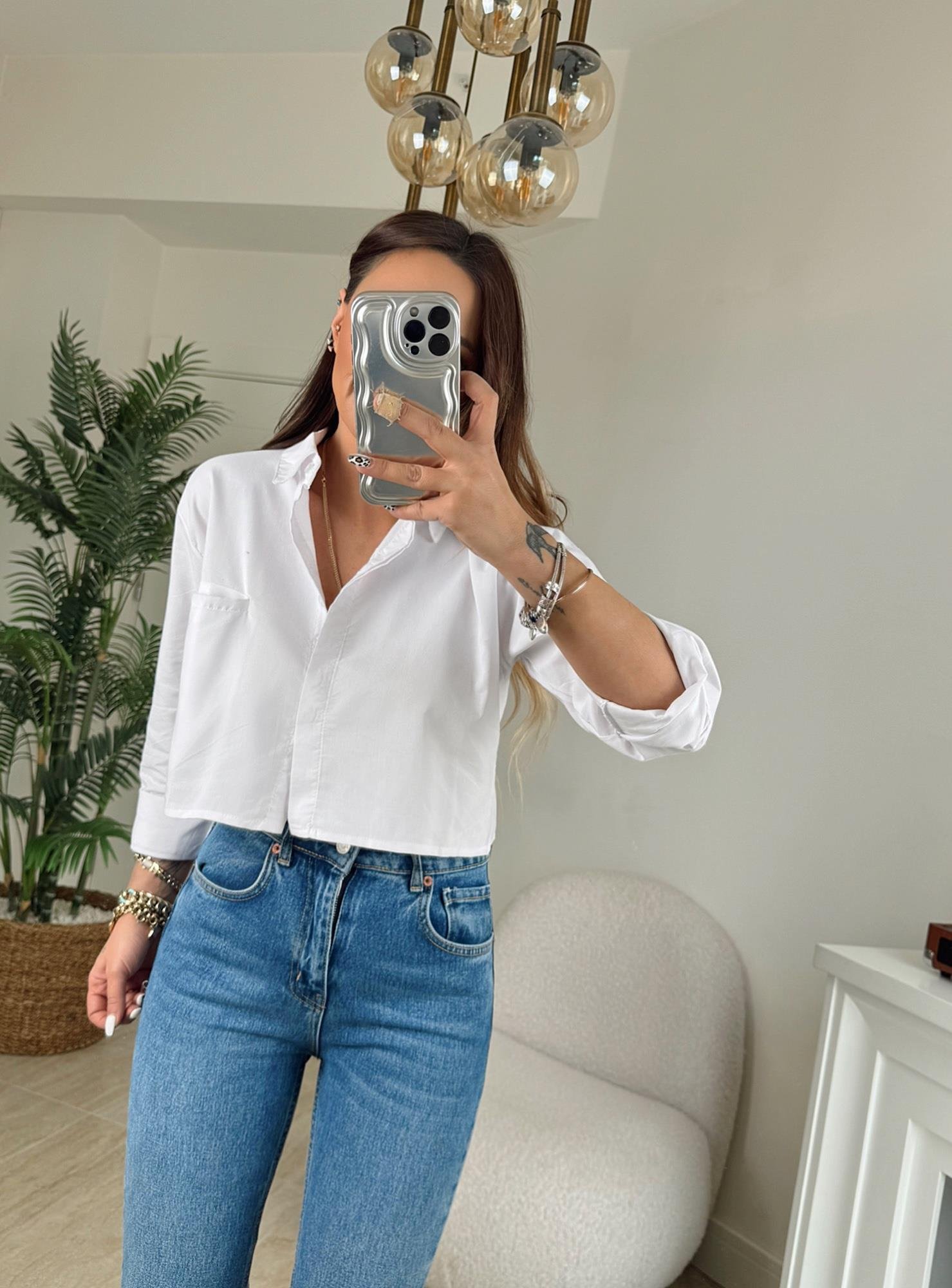 Z.A Kesik Paça Koyu Mavi Mom Fit