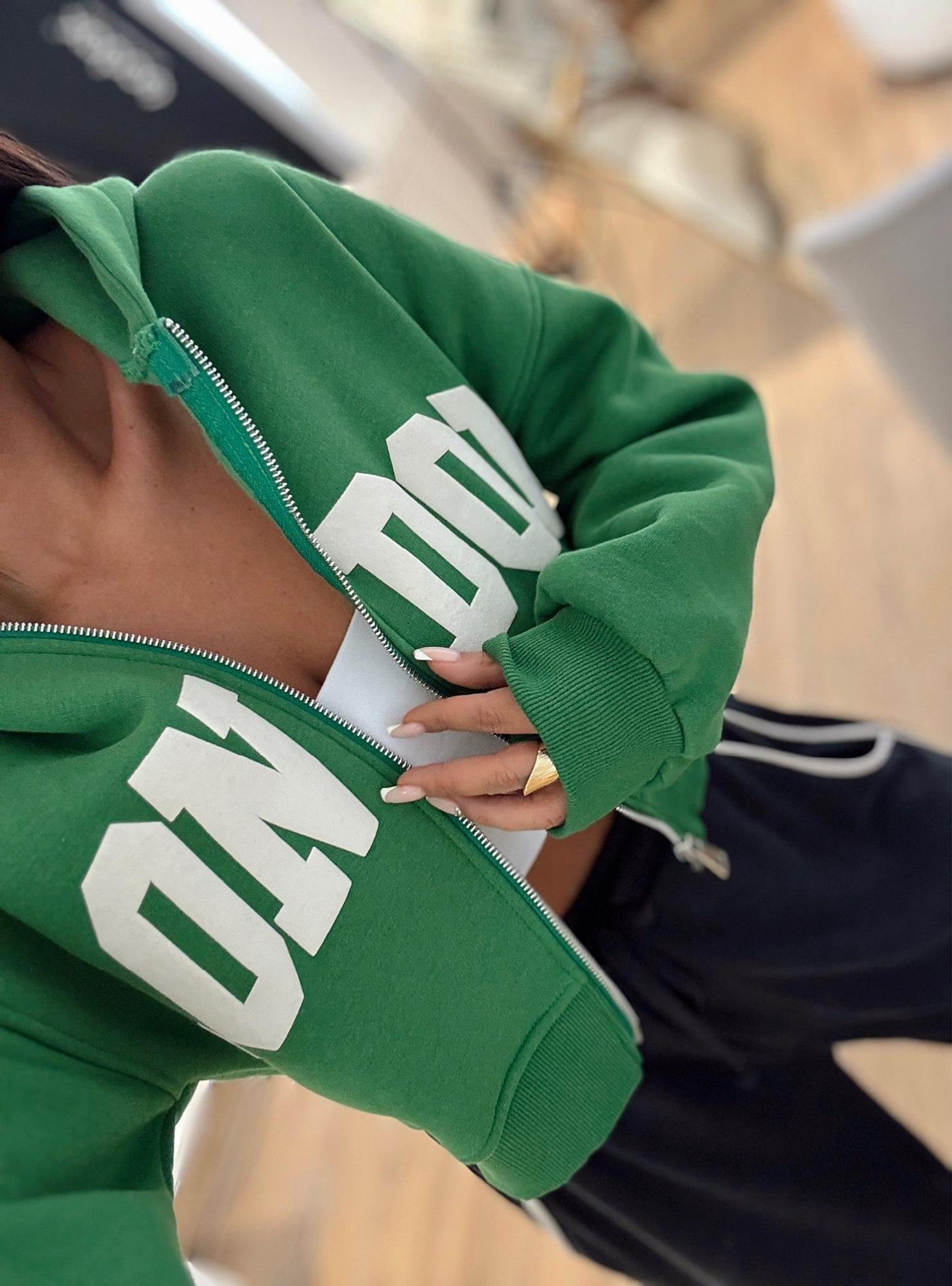 Z.a Kapişonlu Yeşil Sweat