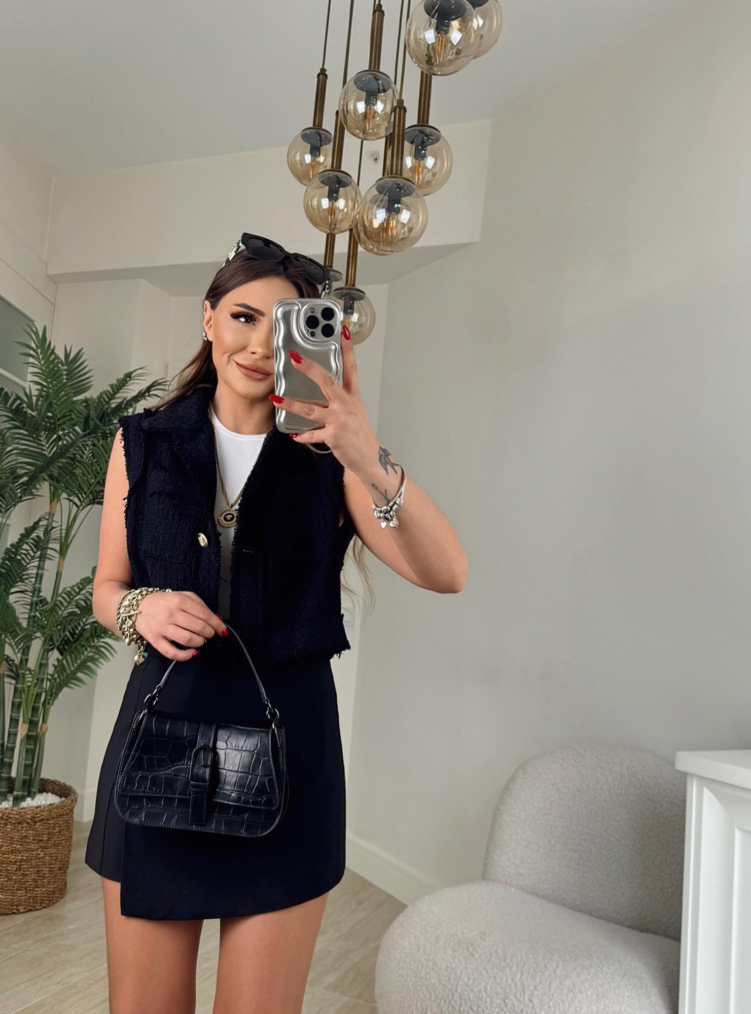 Z.A Gold Düğmeli Tüvit Yelek